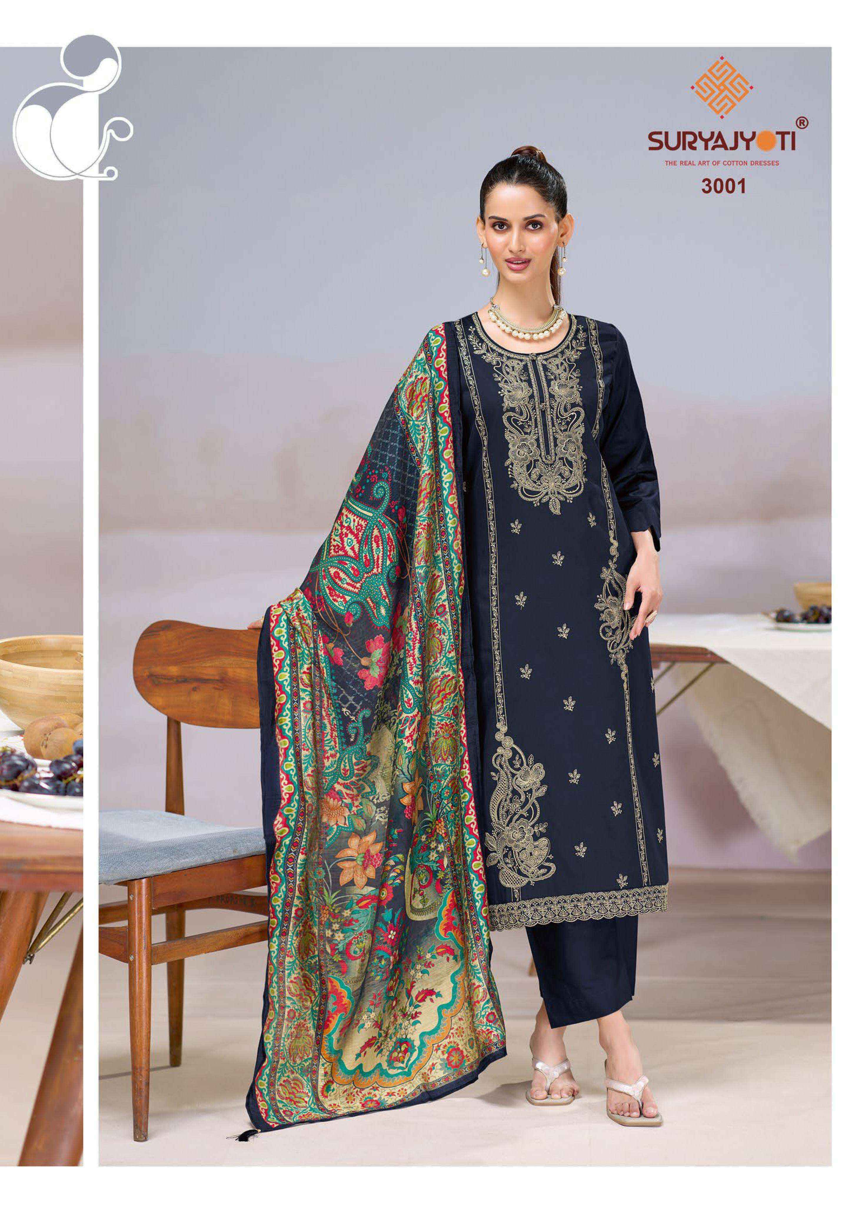Suryajyoti Zaira Vol 3 Jam Satin Dress Material 6 pcs Catalogue