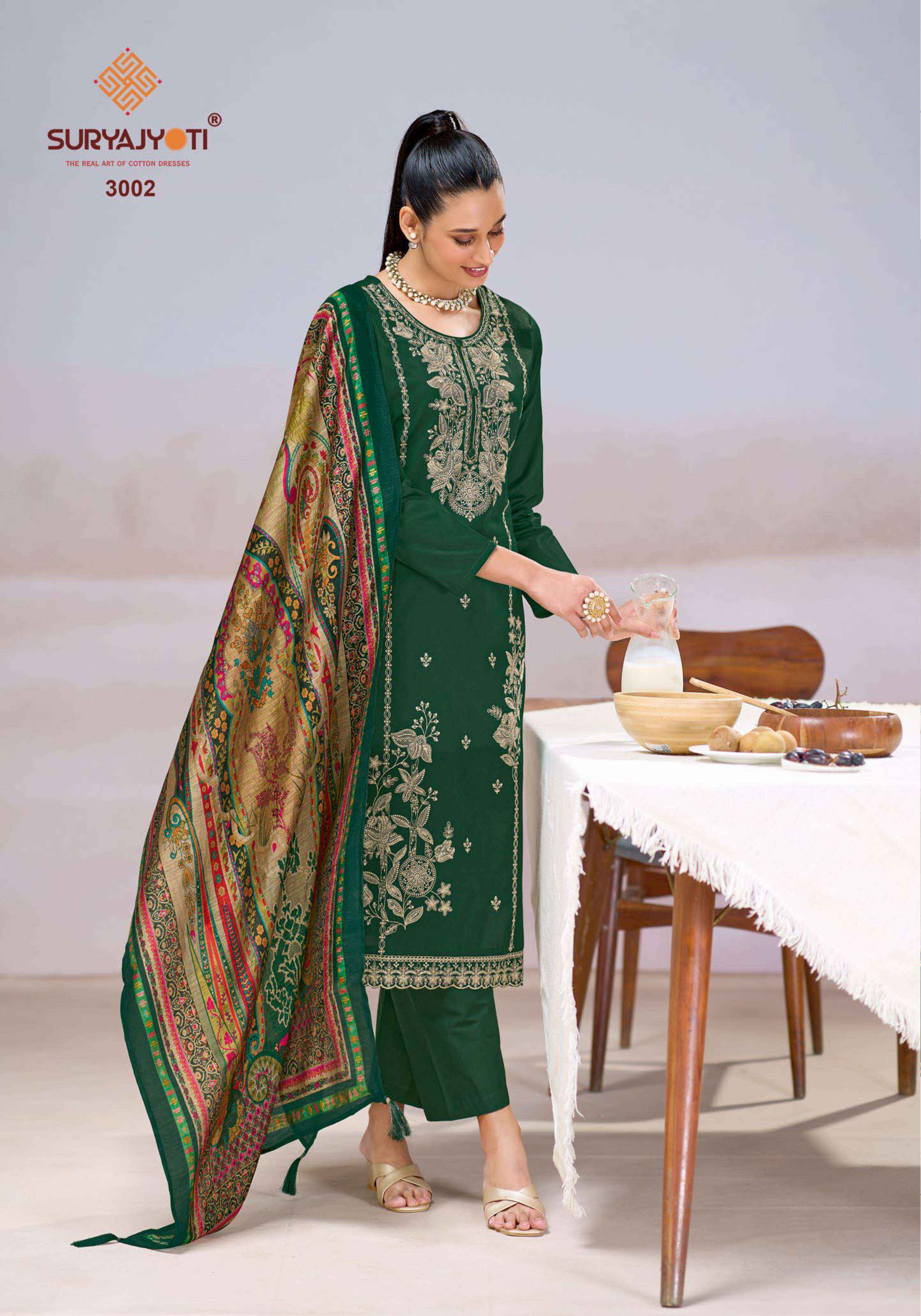 Suryajyoti Zaira Vol 3 Jam Satin Dress Material 6 pcs Catalogue