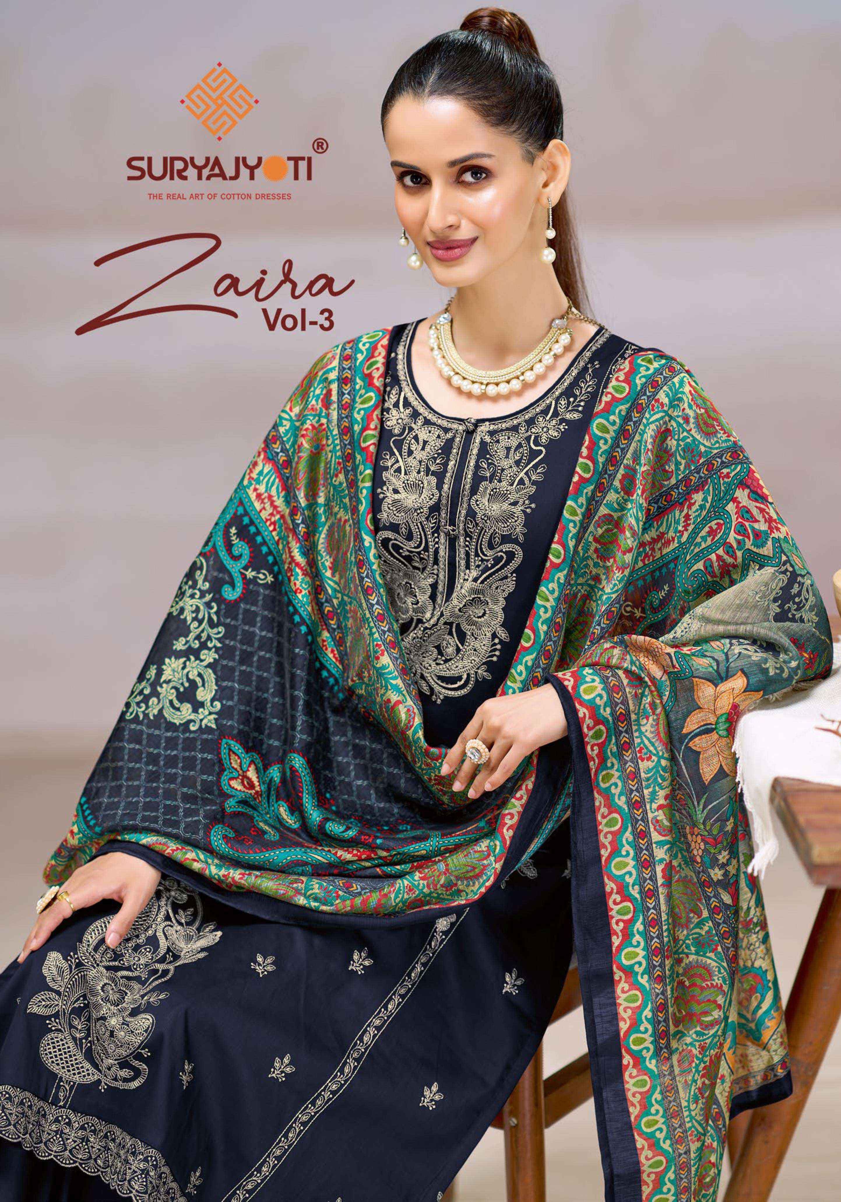 Suryajyoti Zaira Vol 3 Jam Satin Dress Material 6 pcs Catalogue