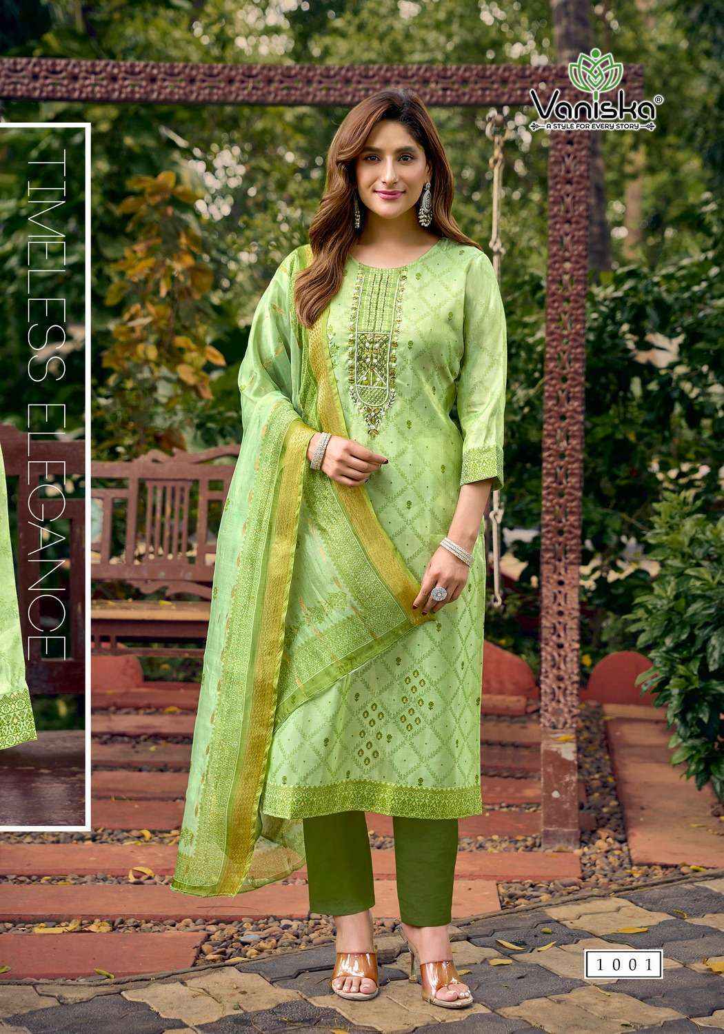 Vaniska Fashion Simmer Vol 1 Silk Jacquard Kurti Combo 6 pcs Catalogue