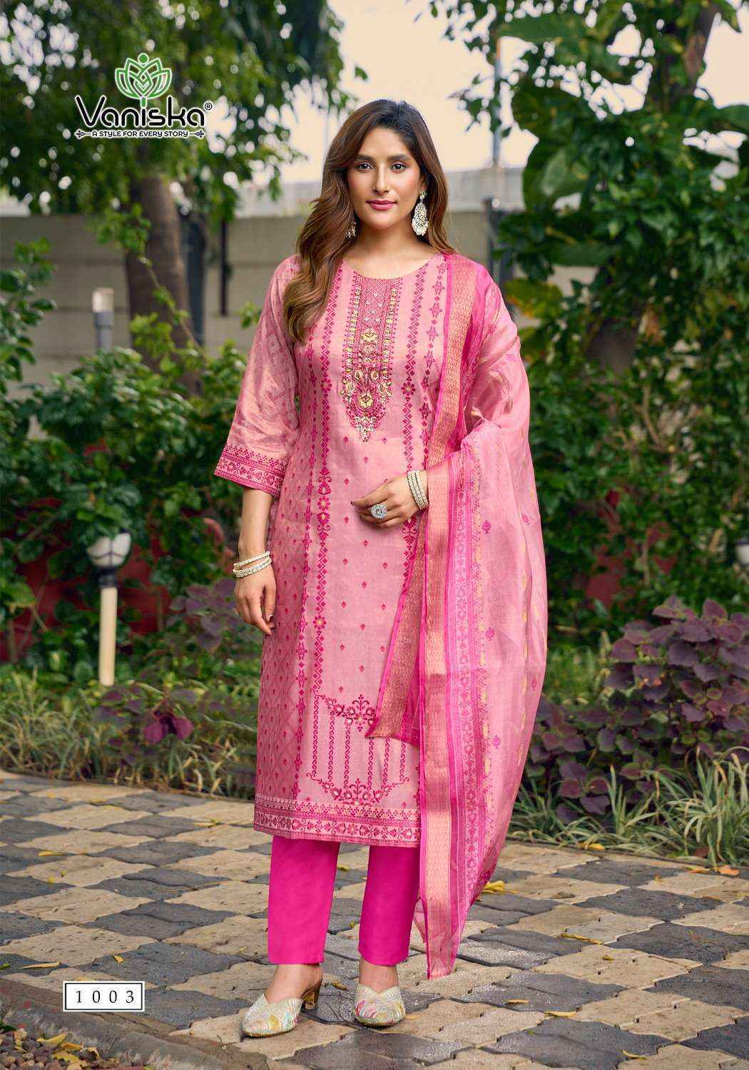 Vaniska Fashion Simmer Vol 1 Silk Jacquard Kurti Combo 6 pcs Catalogue