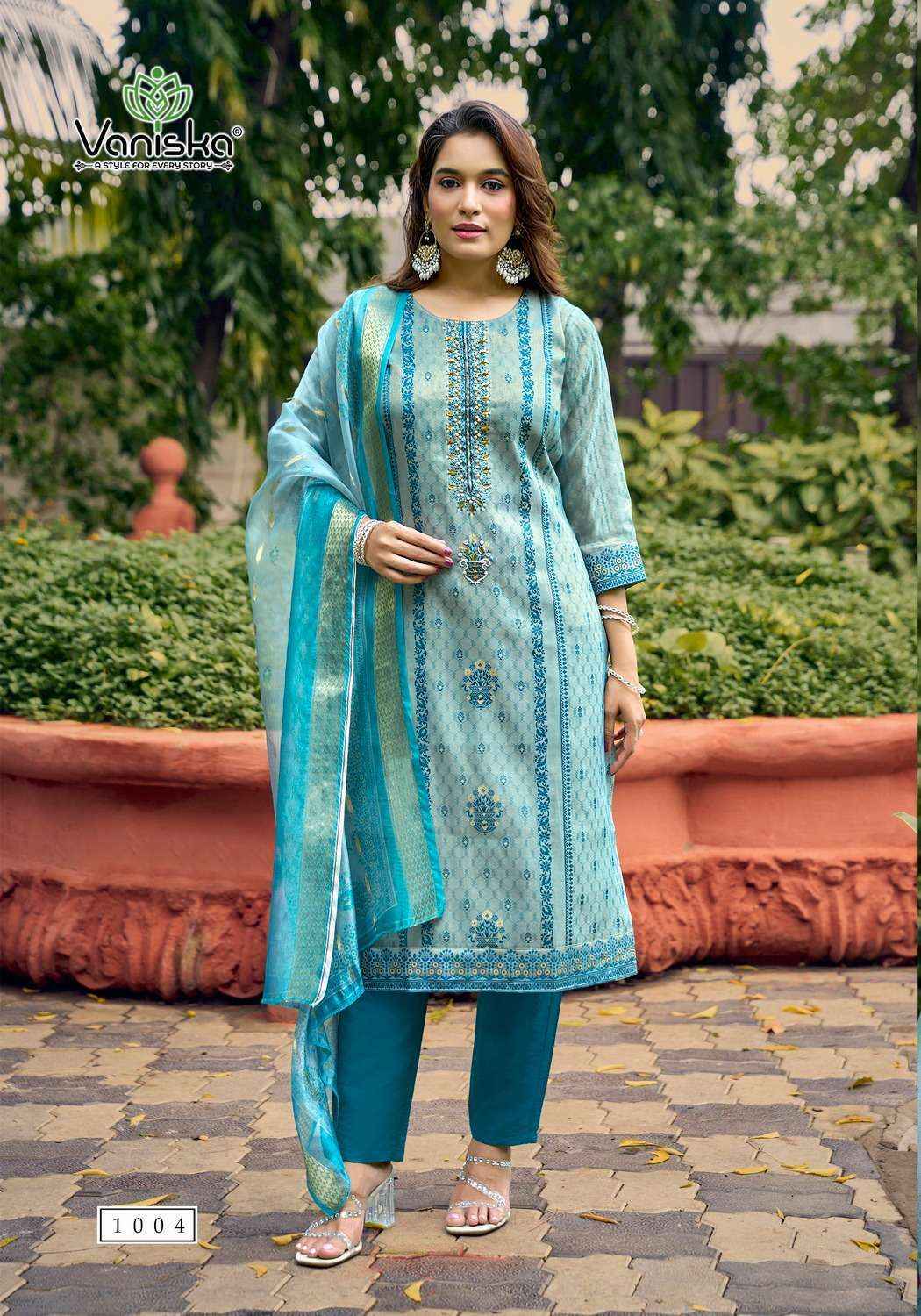 Vaniska Fashion Simmer Vol 1 Silk Jacquard Kurti Combo 6 pcs Catalogue