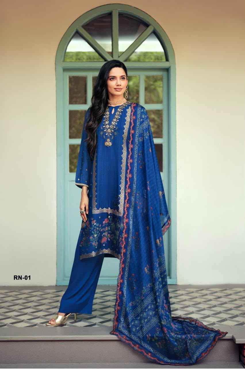 Varshaa Resham Noor Viscouse Dress Material 4 pcs Catalogue