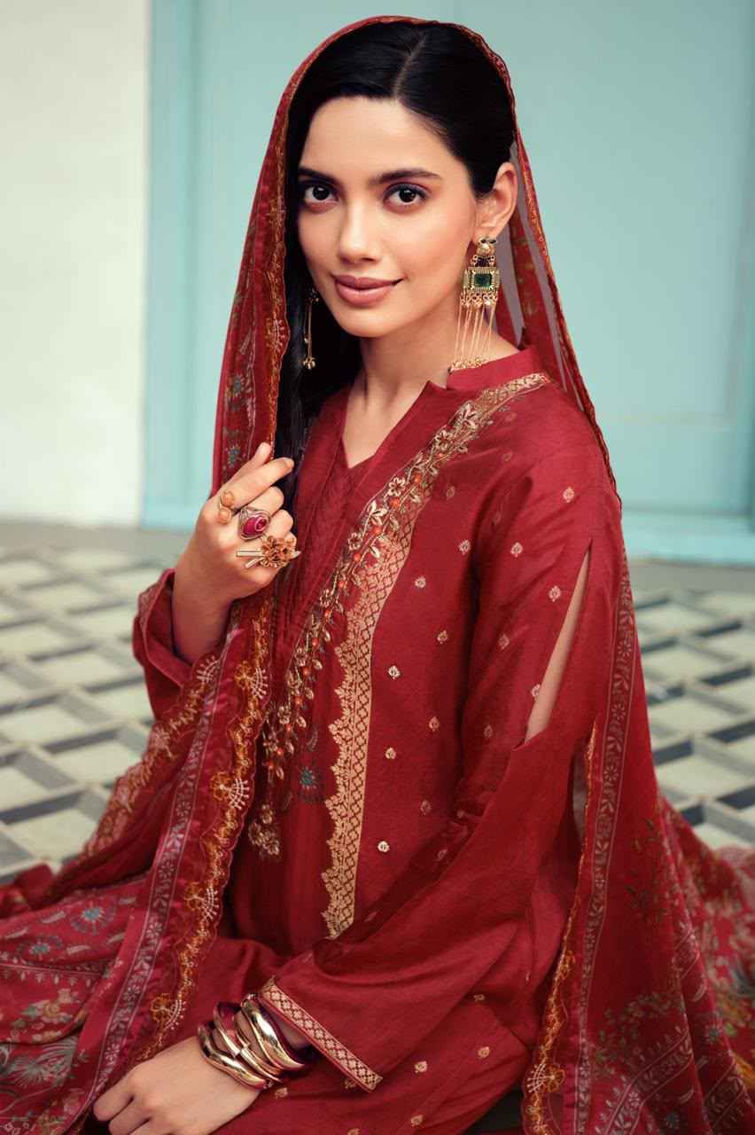 Varshaa Resham Noor Viscouse Dress Material 4 pcs Catalogue