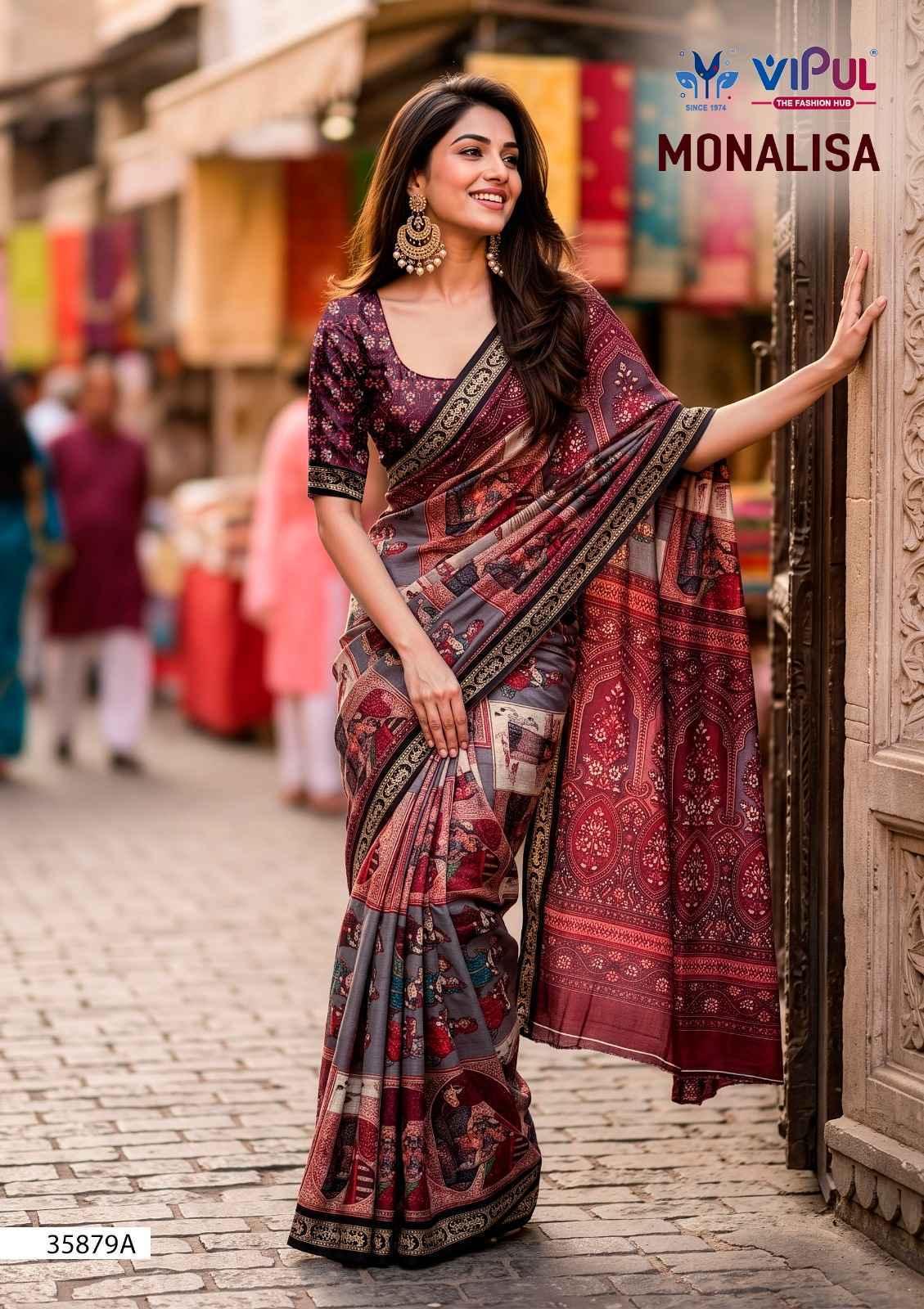 Vipul Monalisa Cotton Saree 6 pcs Catalogue