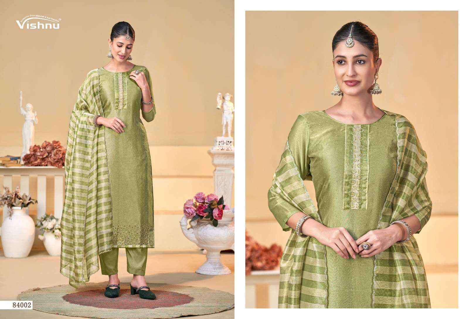 Vishnu Halima Banarasi Silk Dress Material 10 pcs Catalogue