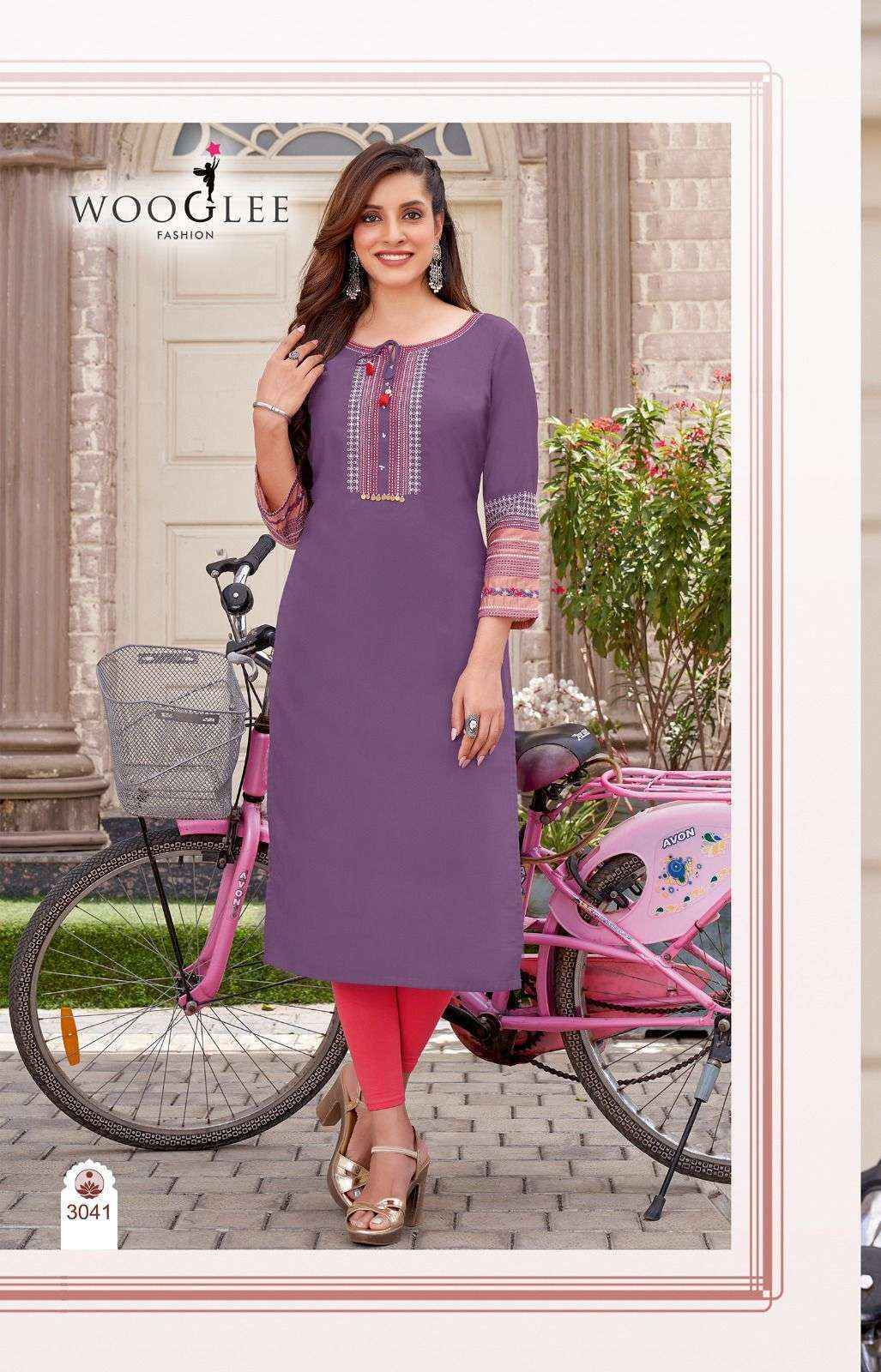 Wooglee Salonee Vol 8 Rayon Kurti 6 pcs Catalogue