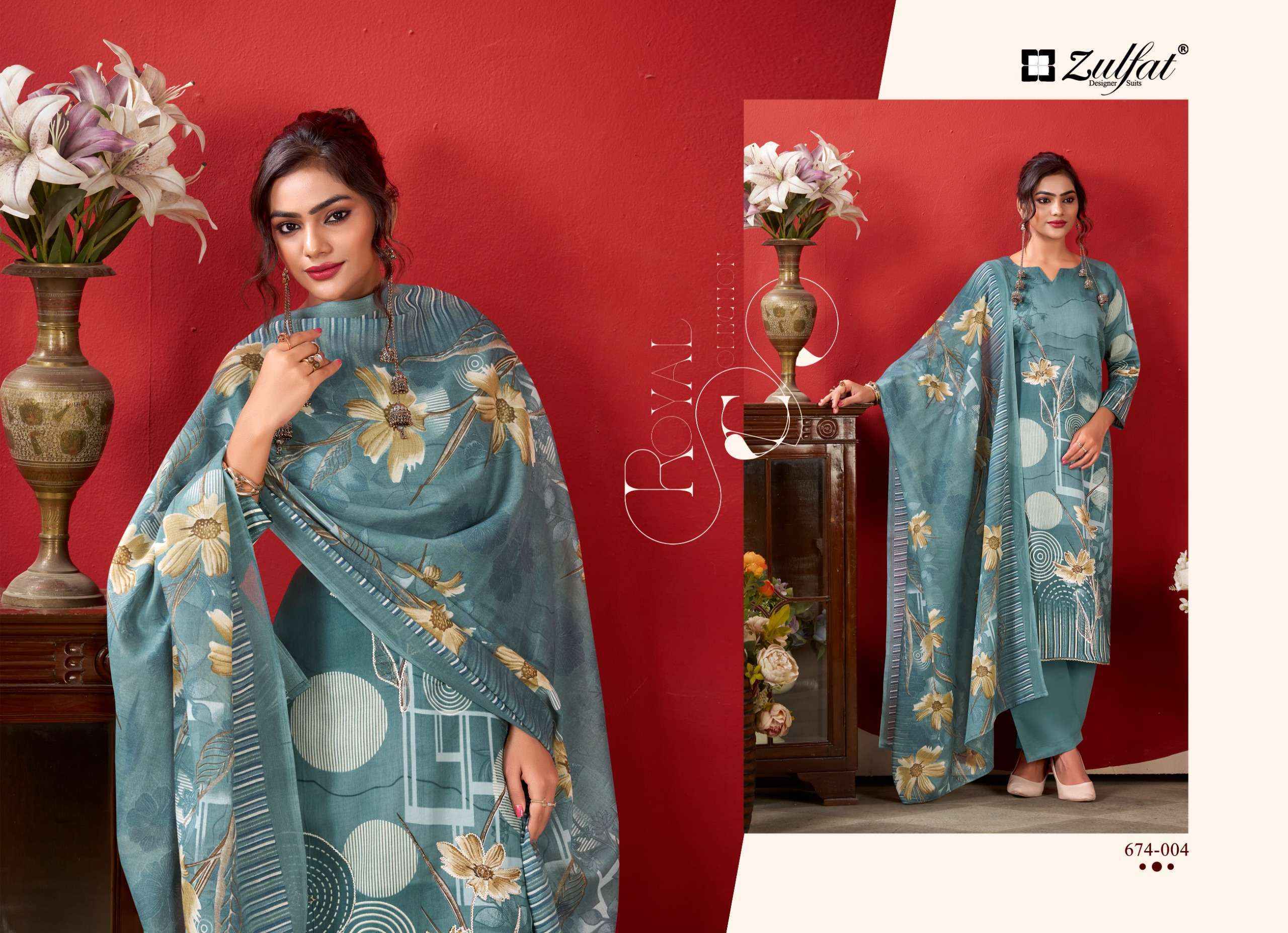 Zulfat Roshni Vol 2 Jam Cotton Dress Material 4 pcs Catalogue