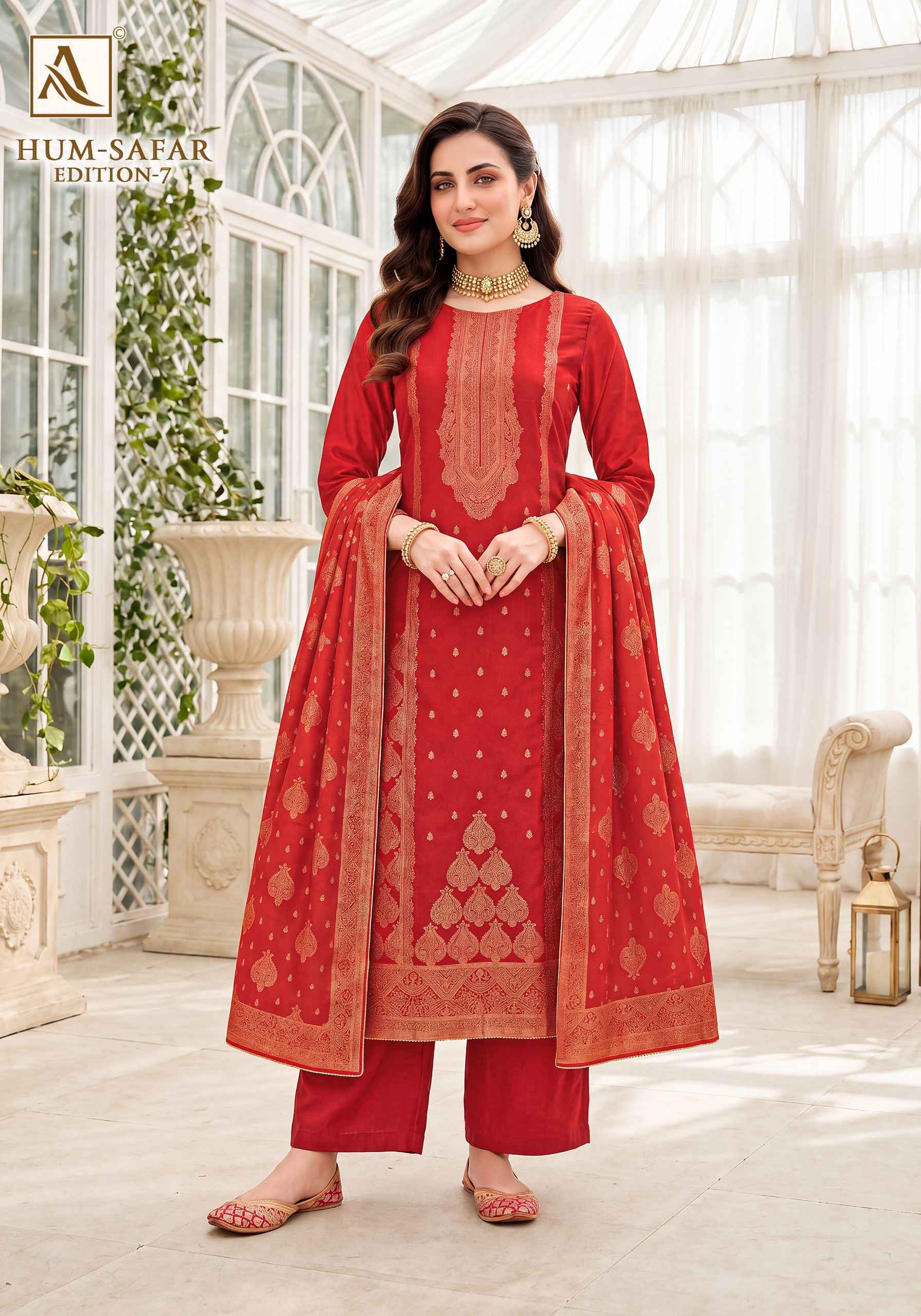 Alok Hum-Safar Edition 7 Viscose Maslin Dress Material 6 pcs Catalogue