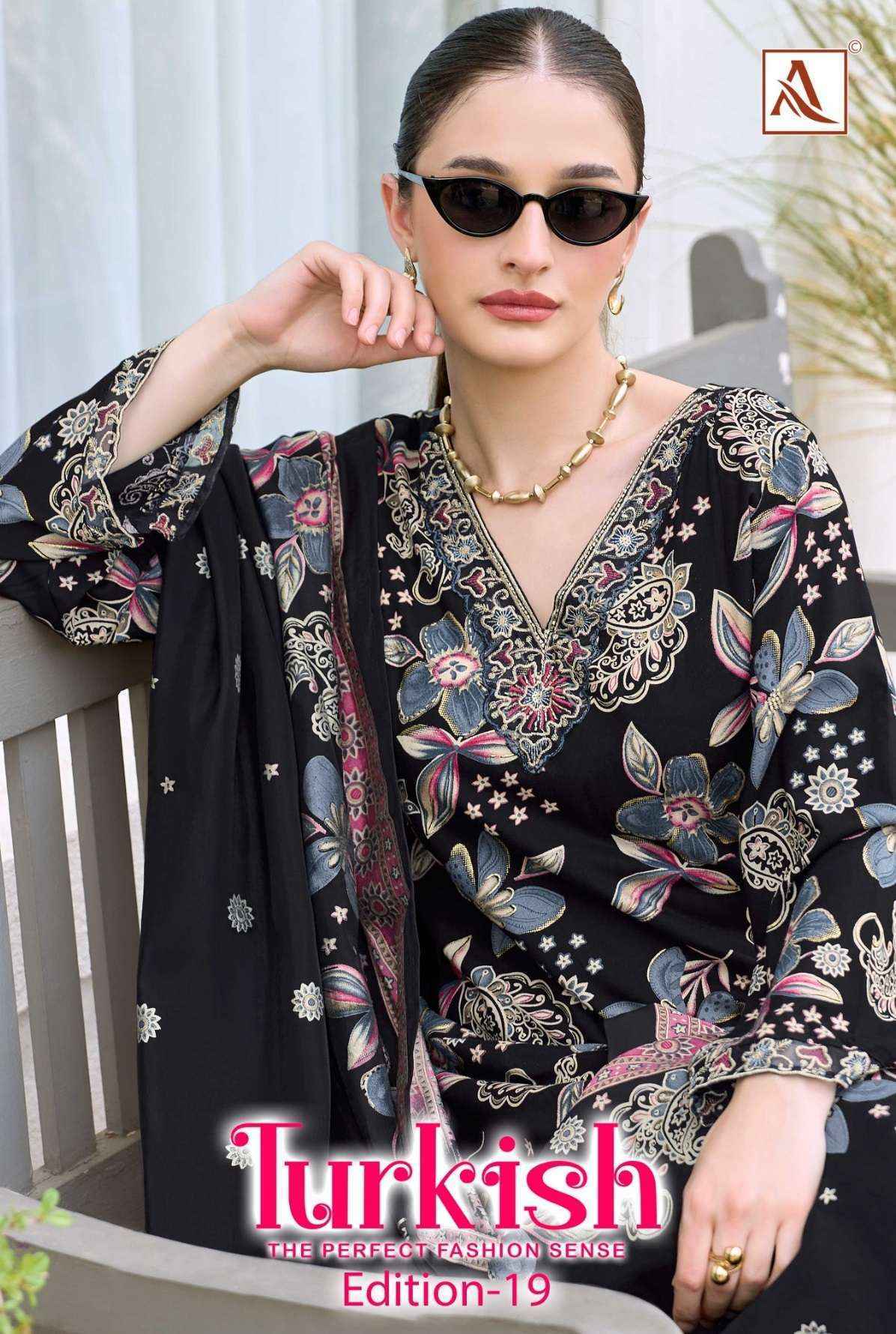Alok Turkish Edition 19 Viscose Reyon Dress Material 6 pcs Catalogue