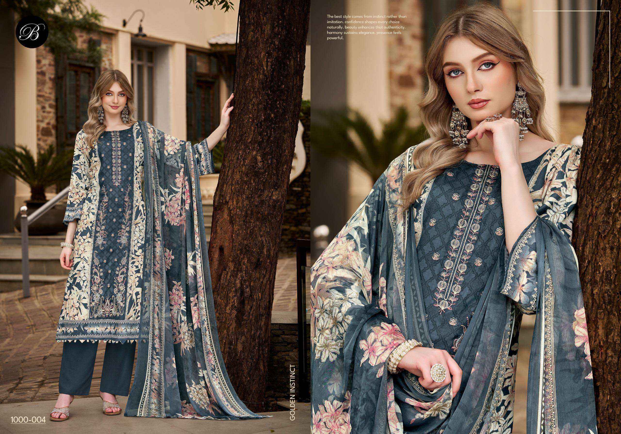 Belliza Feroza Jam Cotton Dress Material 8 pcs Catalogue