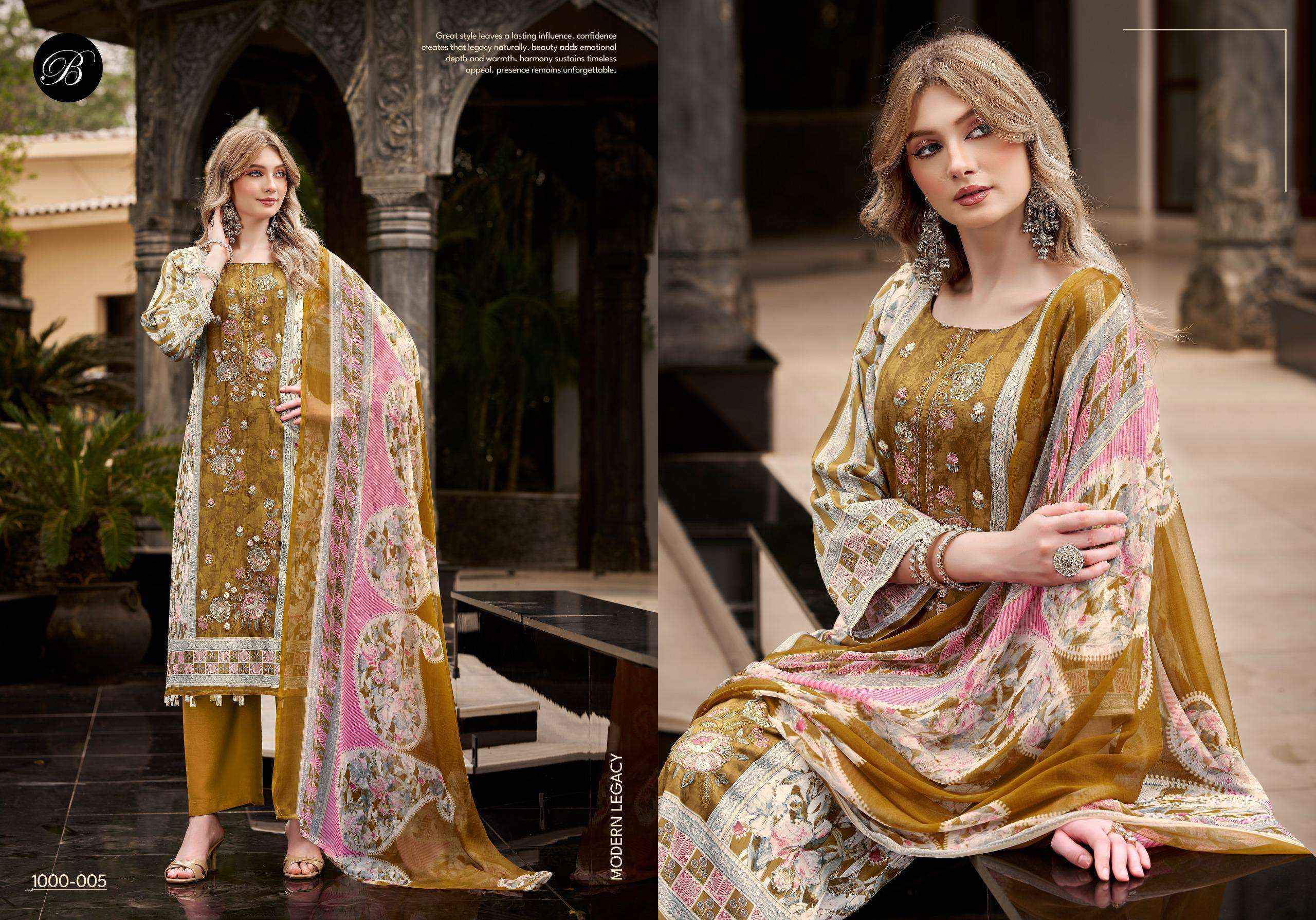 Belliza Feroza Jam Cotton Dress Material 8 pcs Catalogue