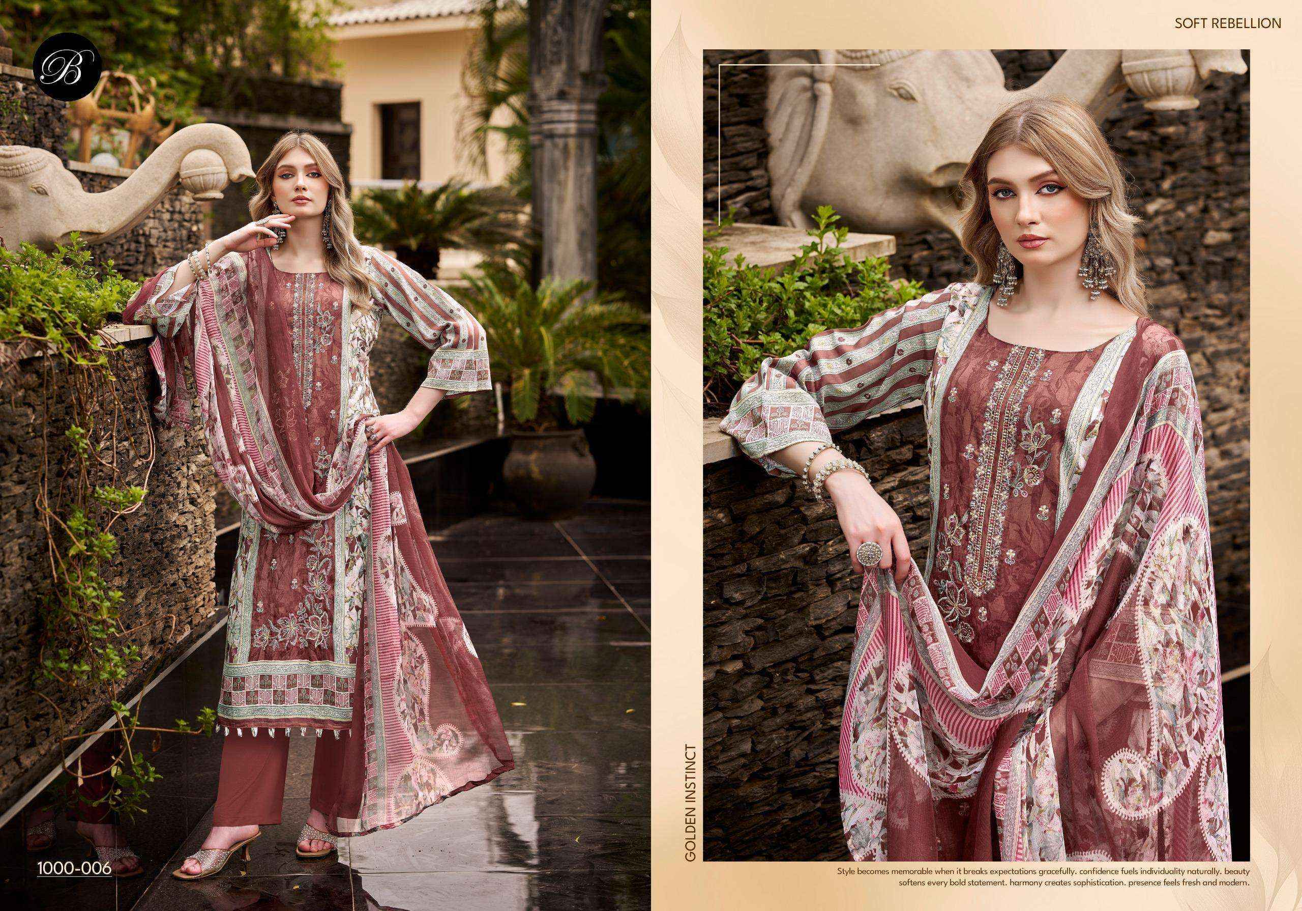 Belliza Feroza Jam Cotton Dress Material 8 pcs Catalogue