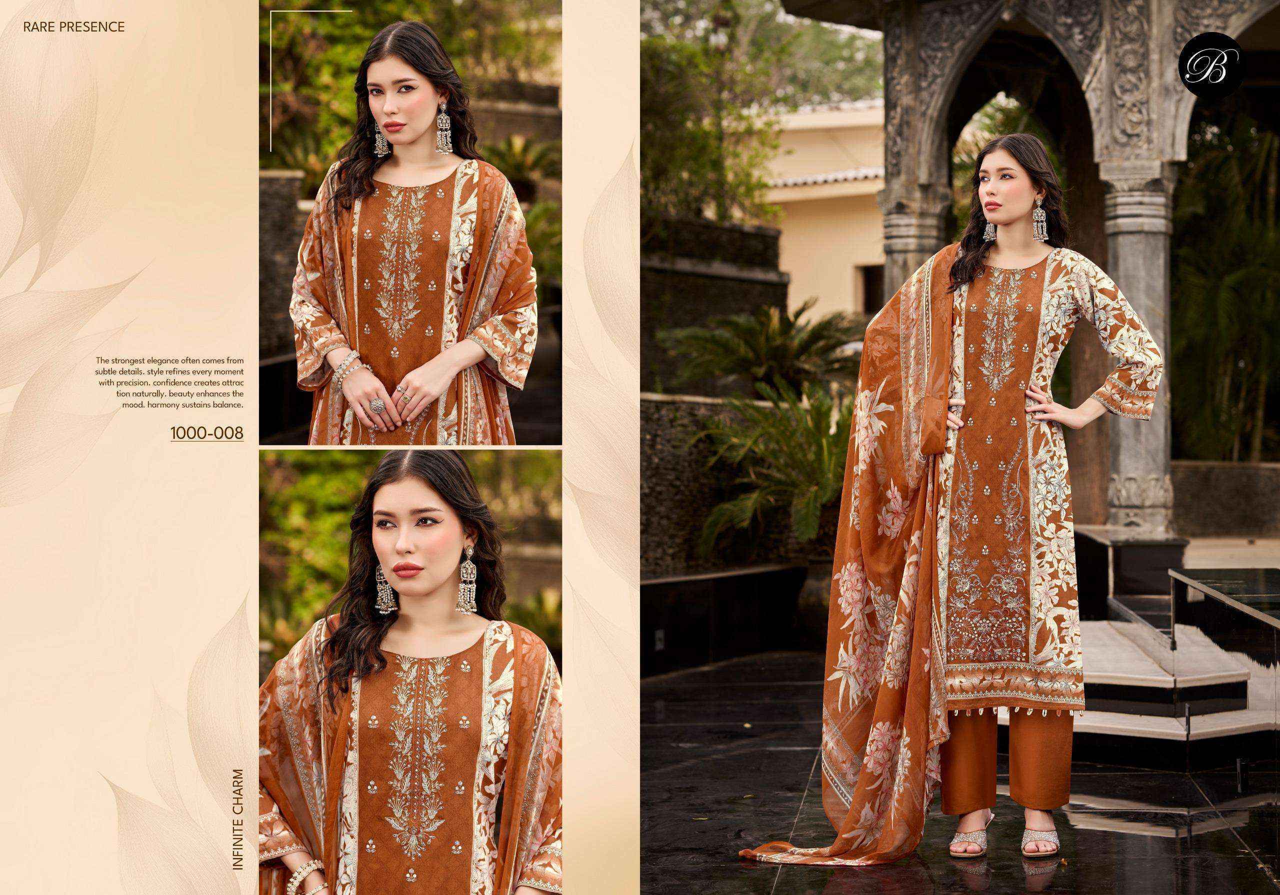 Belliza Feroza Jam Cotton Dress Material 8 pcs Catalogue