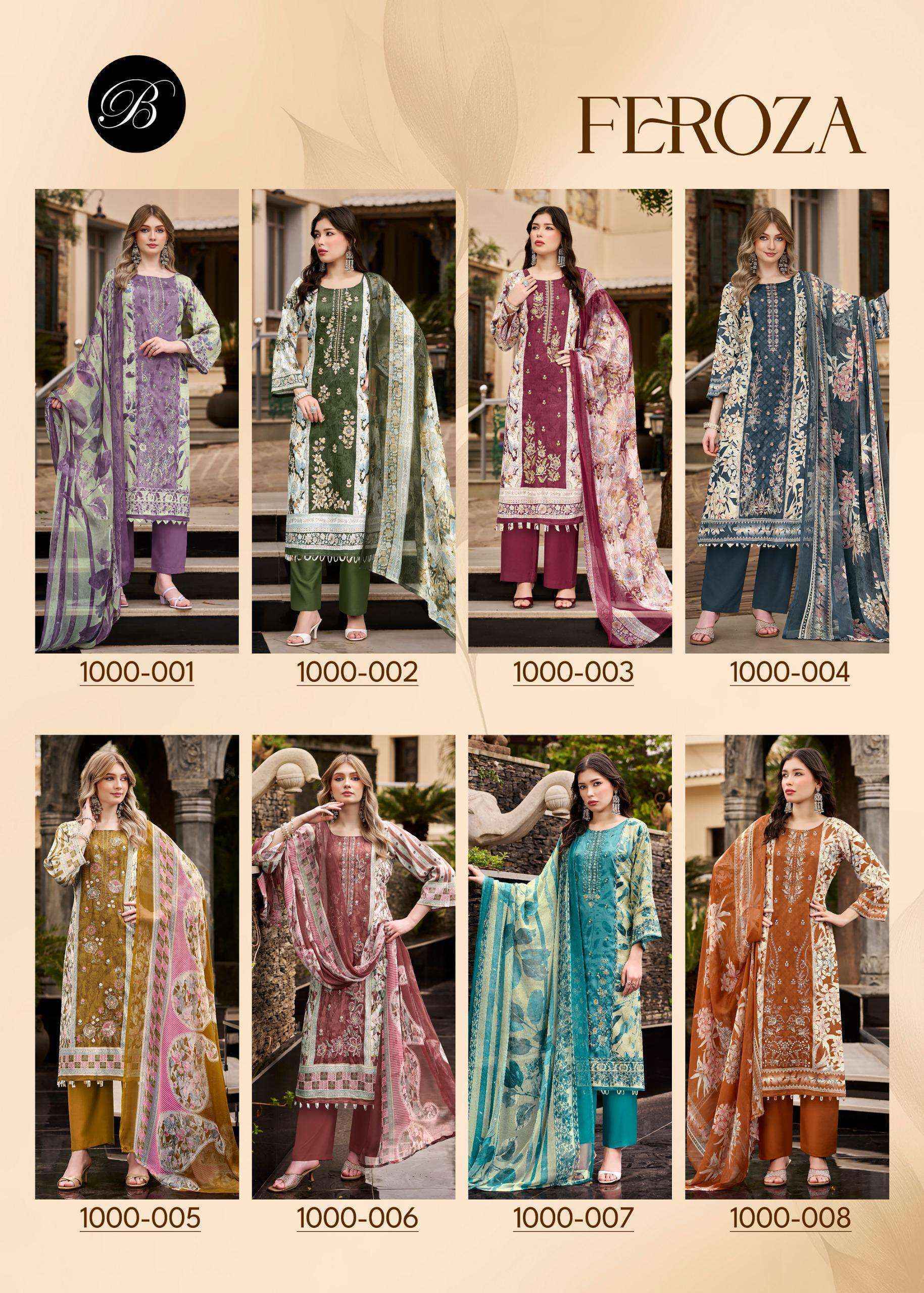 Belliza Feroza Jam Cotton Dress Material 8 pcs Catalogue
