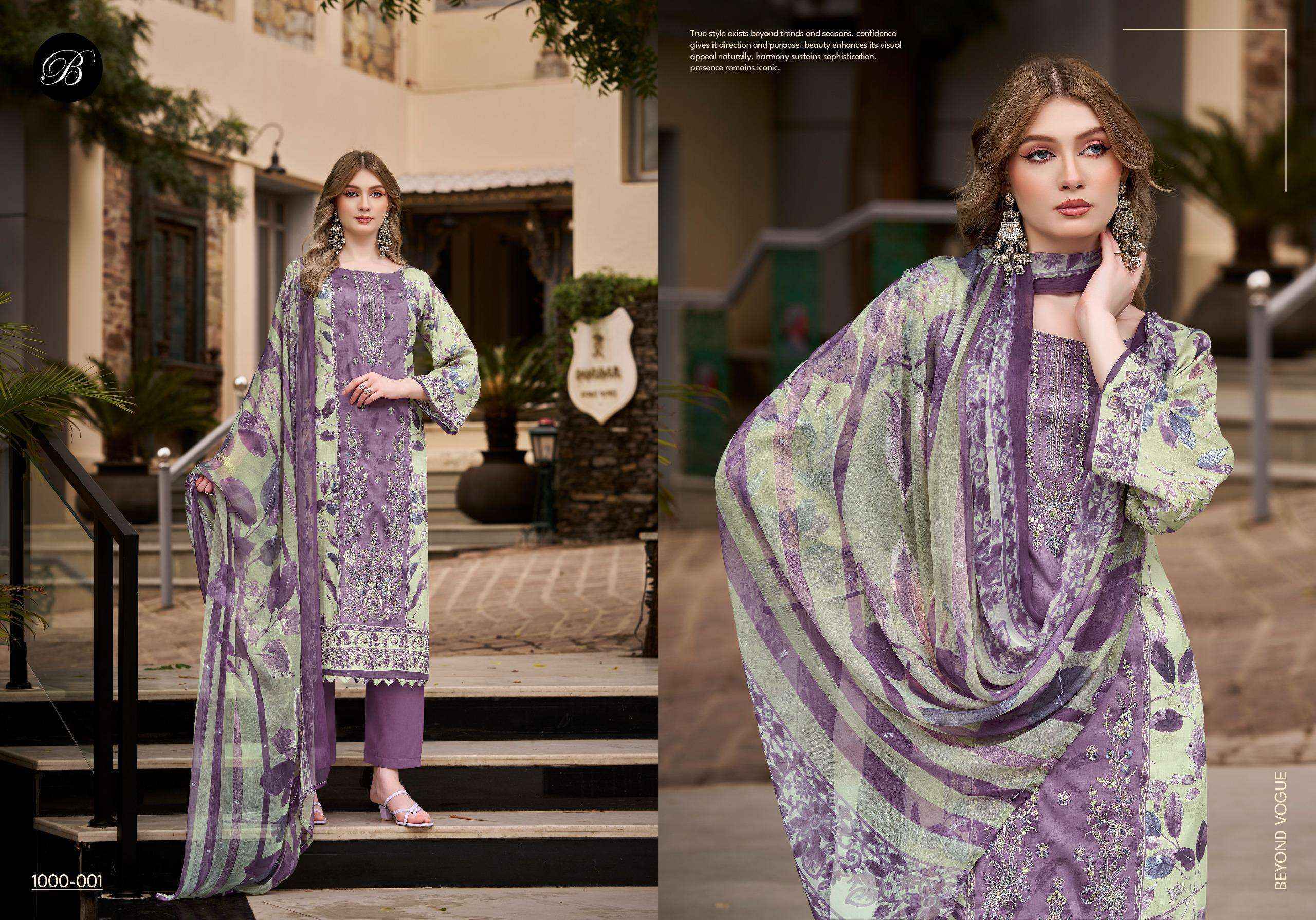 Belliza Feroza Jam Cotton Dress Material 8 pcs Catalogue