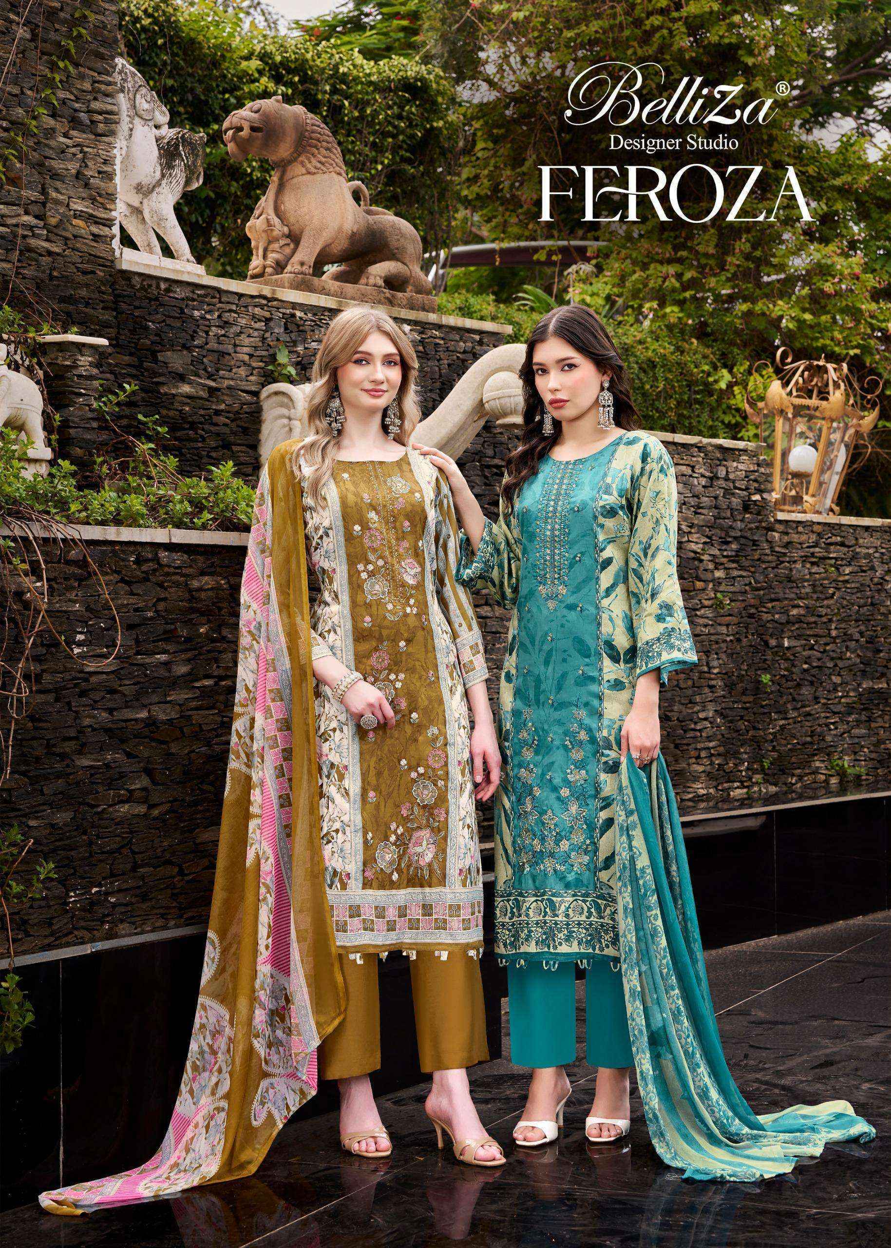 Belliza Feroza Jam Cotton Dress Material 8 pcs Catalogue