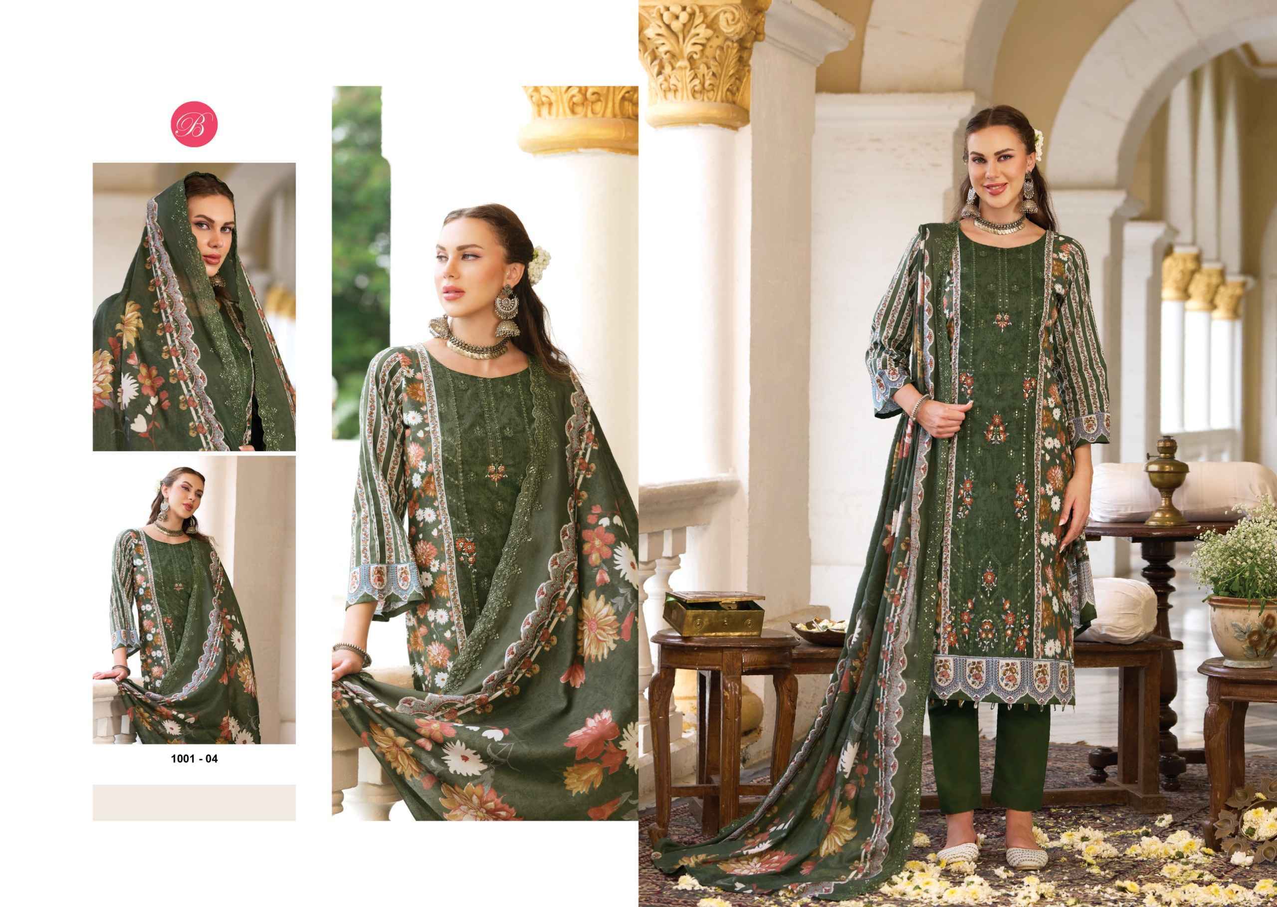 Belliza Noor E Ishq Cotton Dress Material 6 pcs Catalogue