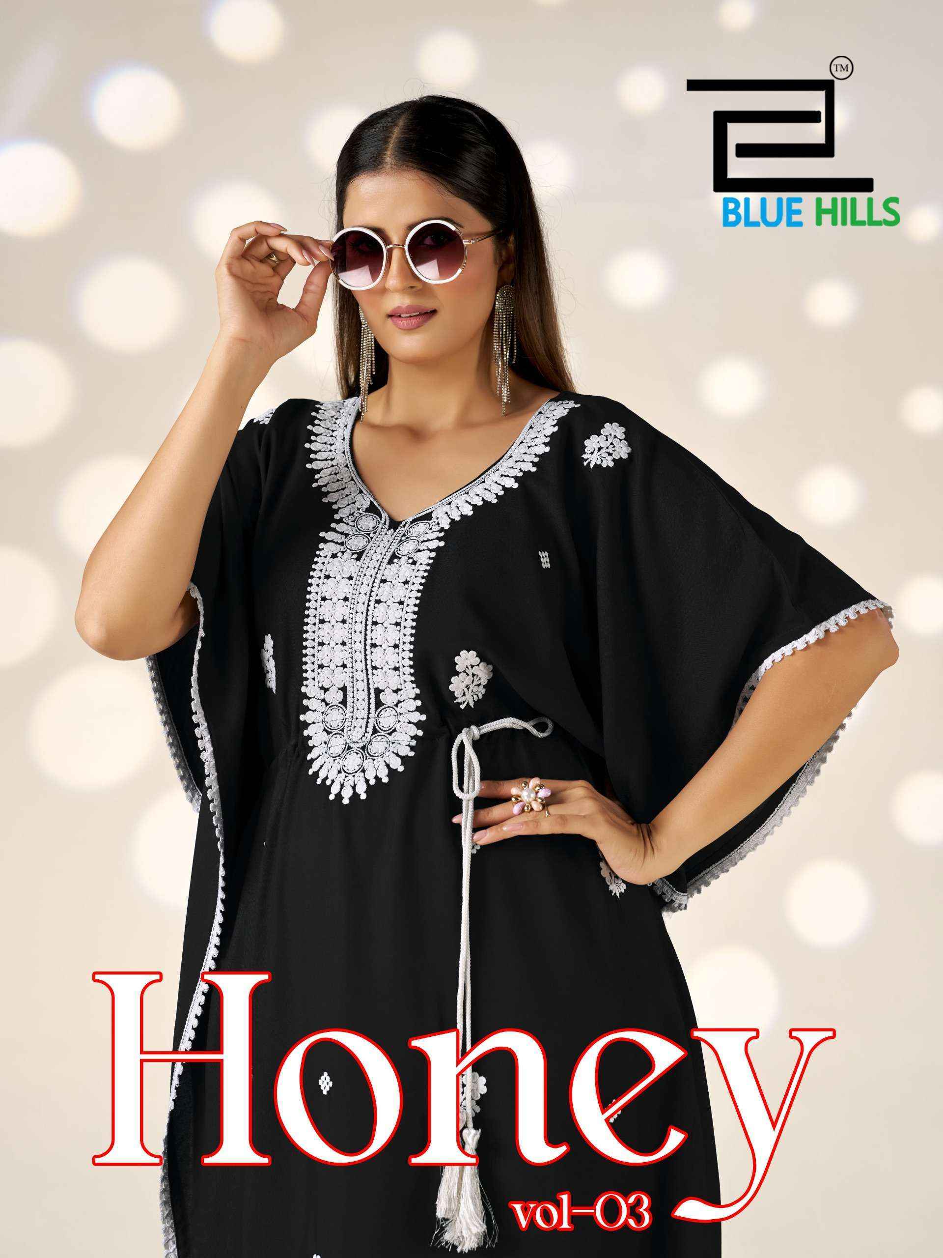 Blue Hills Honey Vol 3 Rayon Kaftan Kurti 5 pcs Catalogue