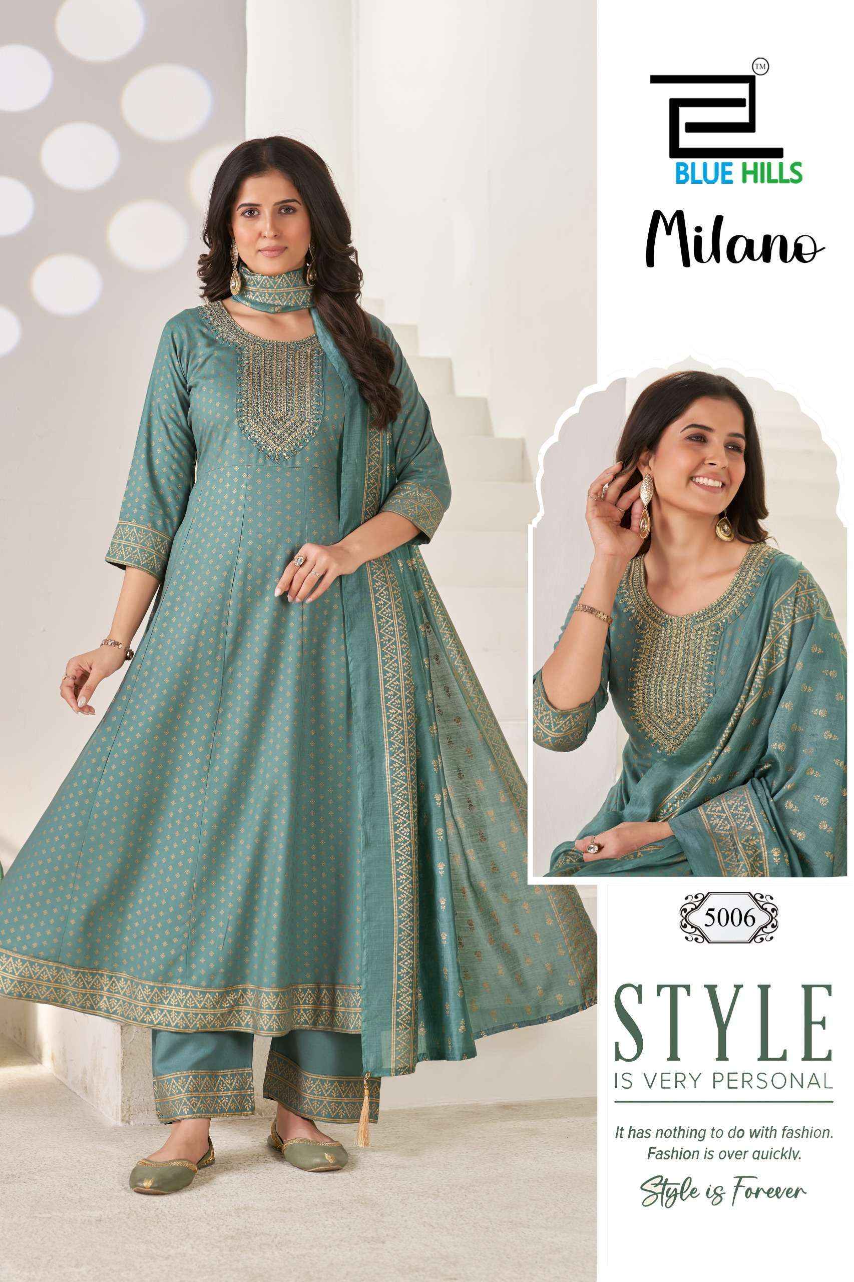 Blue Hills Milano Rayon Kurti Combo 6 pcs Catalogue