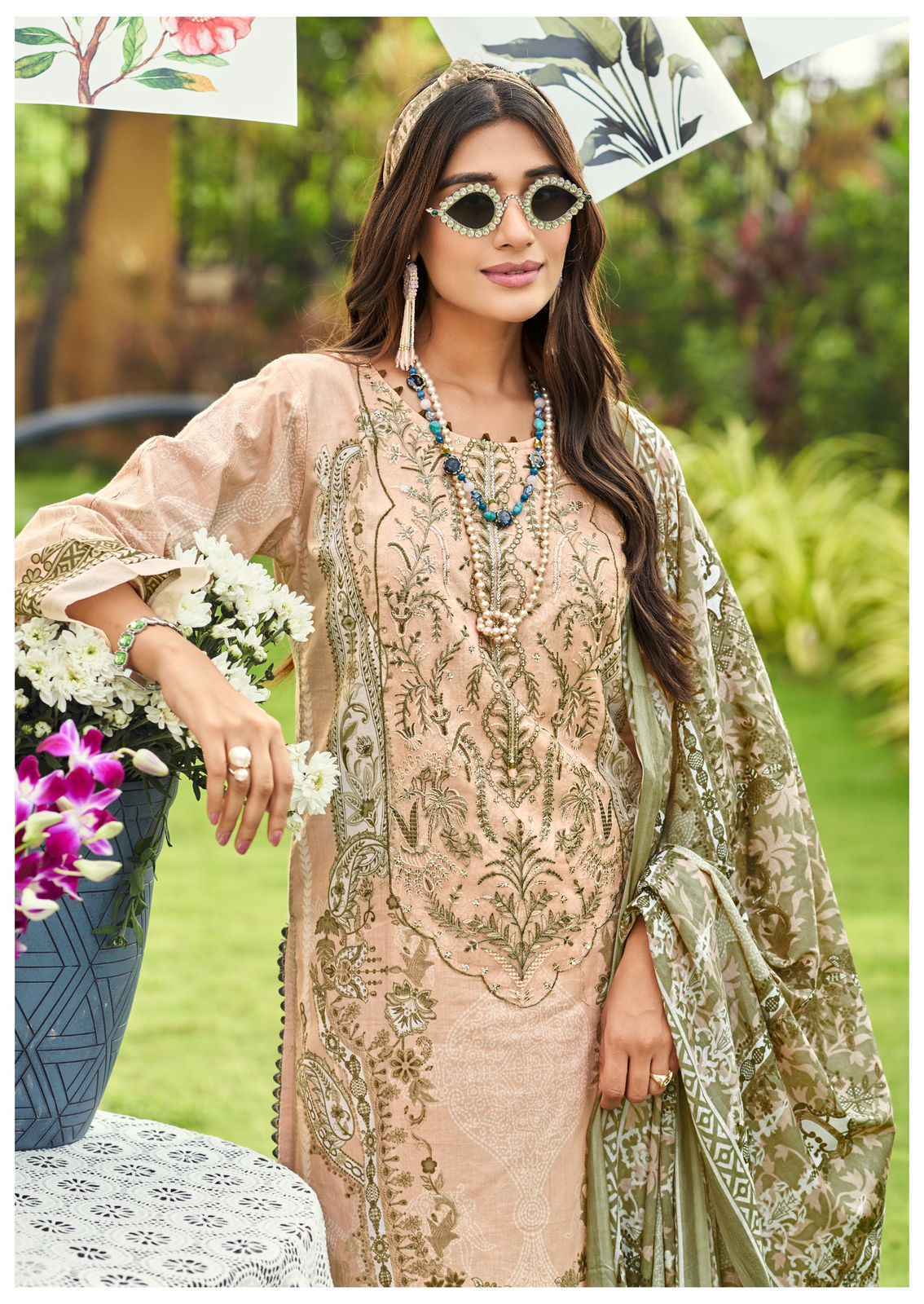 Cosmos Jazmin Vol 4 Lawn Cotton Dress Material 6 pcs Catalogue