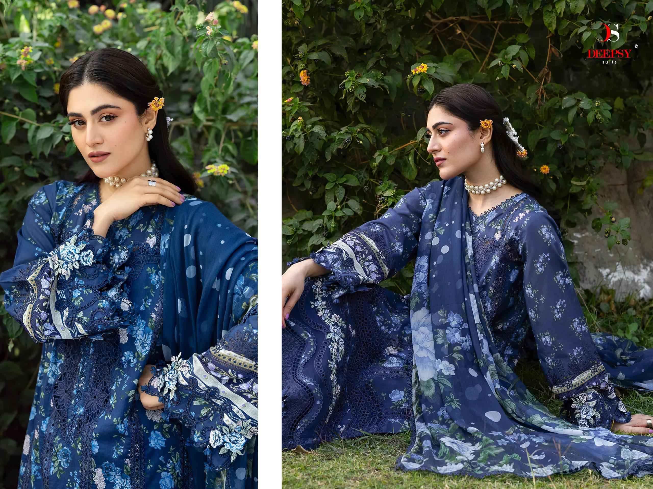 Deepsy Elaf Chikankari Vol 2 Cotton Dress Material 8 pcs Catalogue