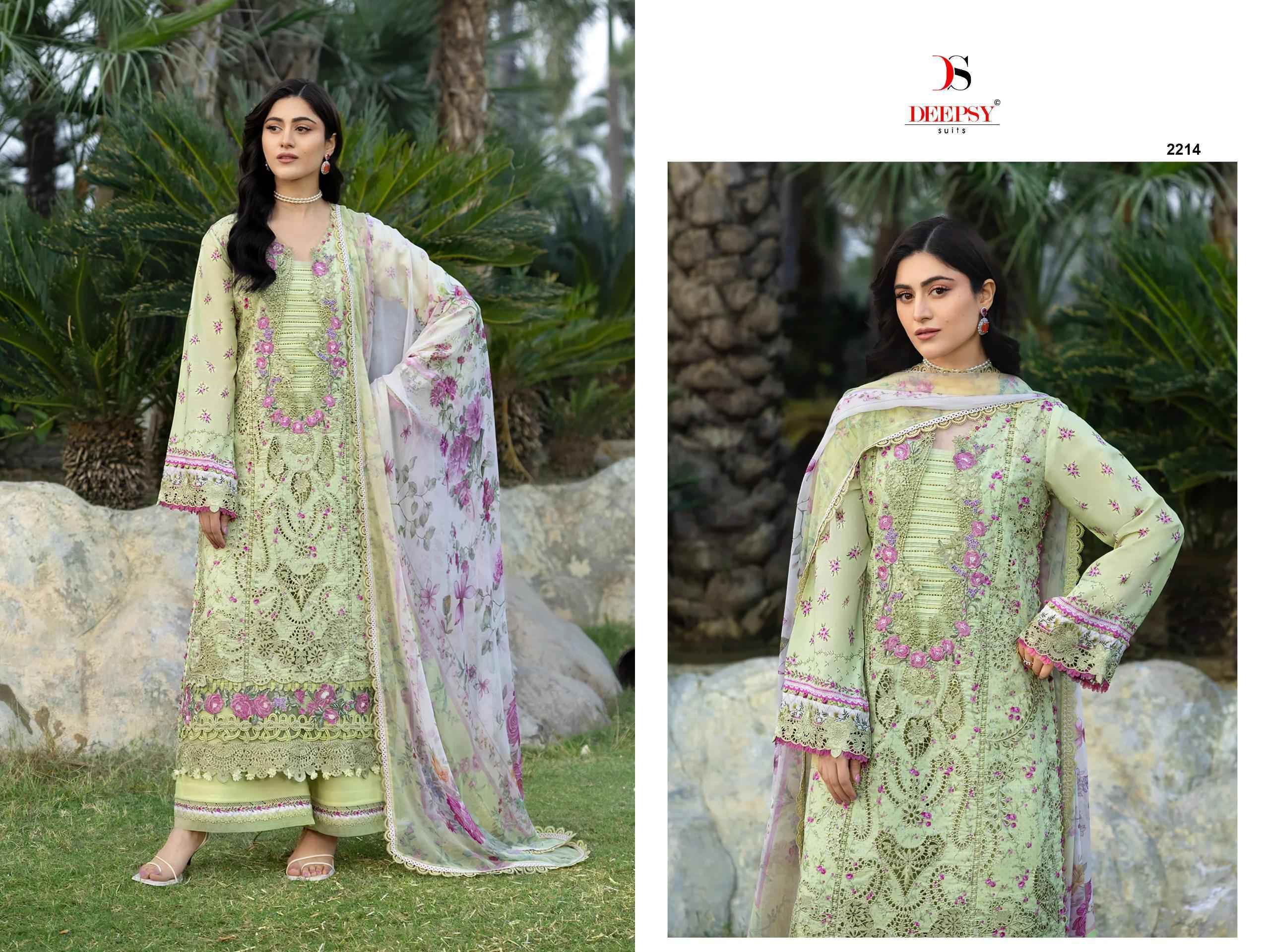 Deepsy Elaf Chikankari Vol 2 Cotton Dress Material 8 pcs Catalogue