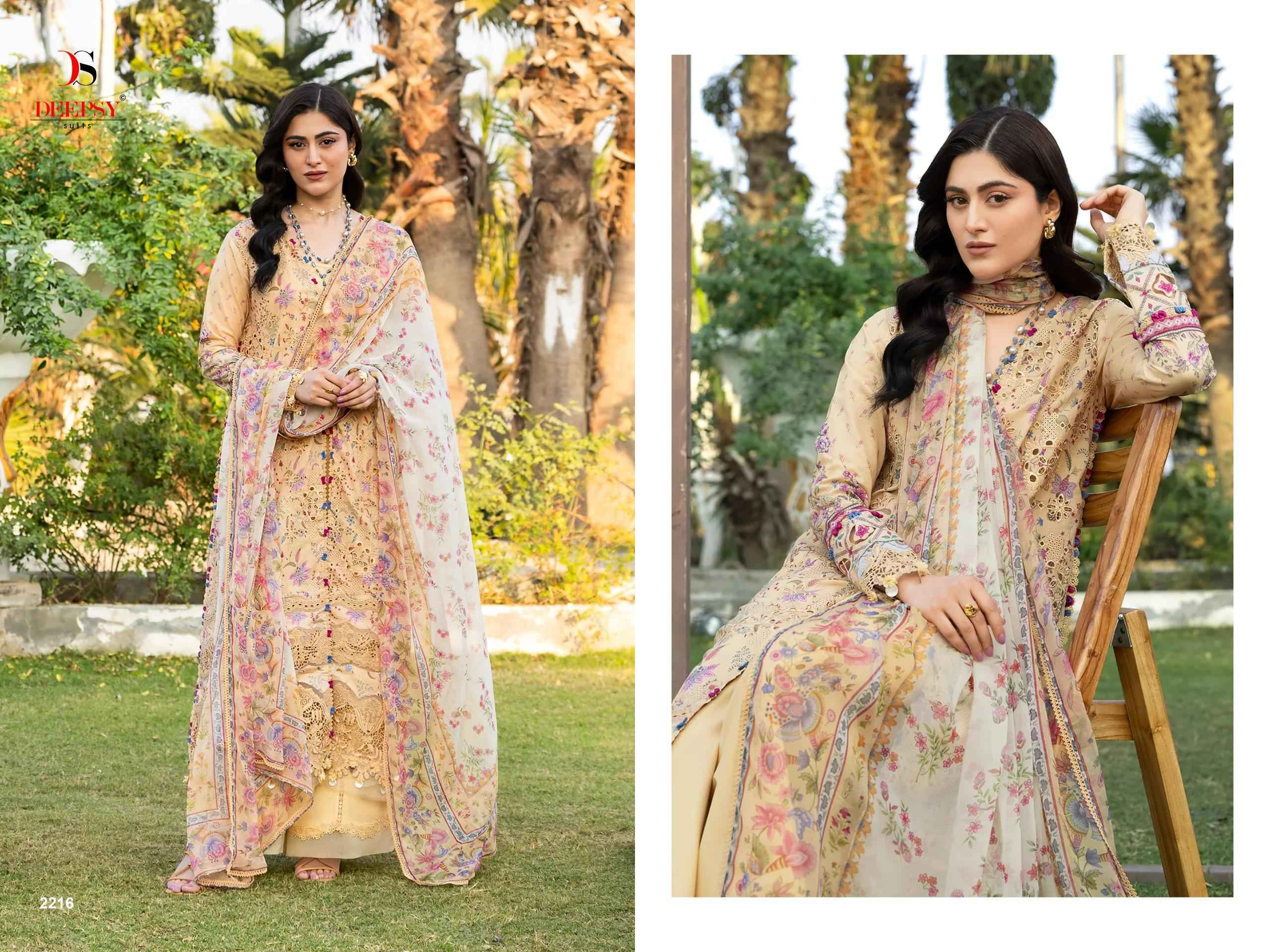 Deepsy Elaf Chikankari Vol 2 Cotton Dress Material 8 pcs Catalogue