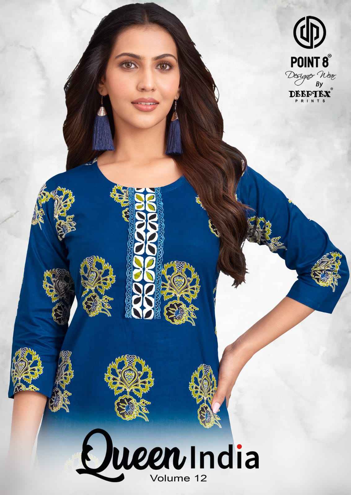 Deeptex Queen India Vol 12 Cotton Kurti With Pant 10 pcs Catalogue
