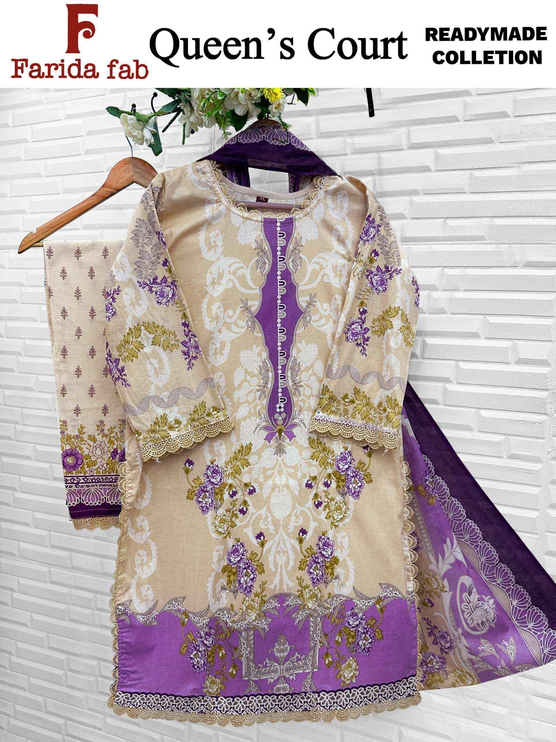 Farida Fab Queens Court Readymade Cotton Dress 6 pcs Catalogue