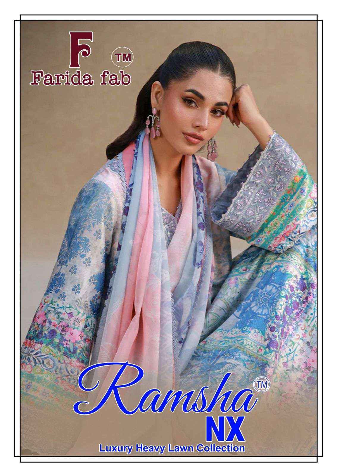 Farida Fab Ramsha Nx Readymade Lawn Cotton Dress 6 pcs Catalogue
