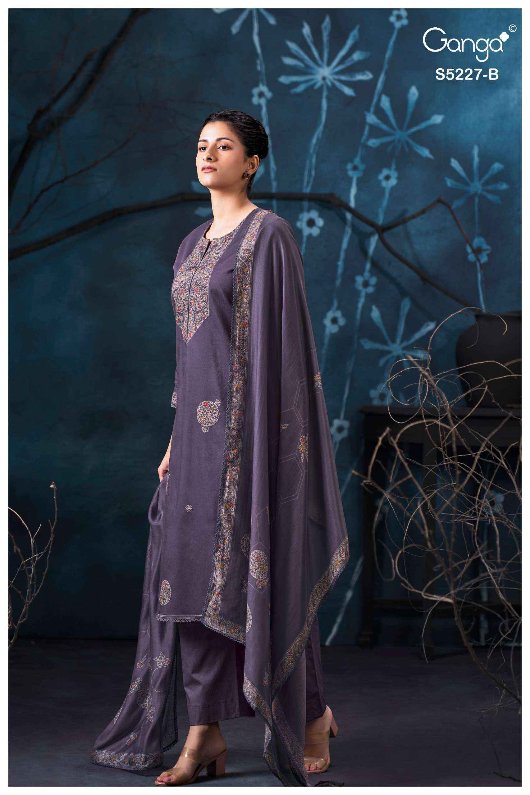 Ganga Mehak Cotton Dress Material 4 pcs Catalogue