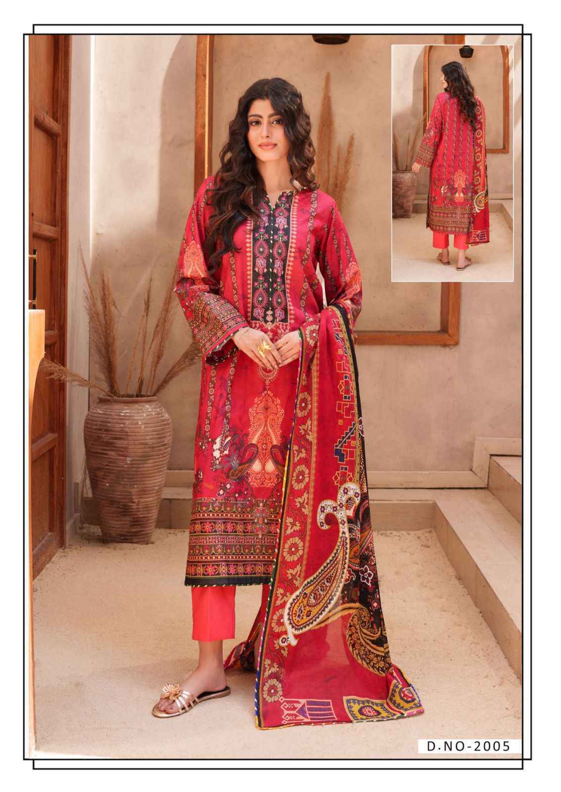 Hala Rang E Bahar Vol 2 Cotton Dress Material 6 pcs Catalogue