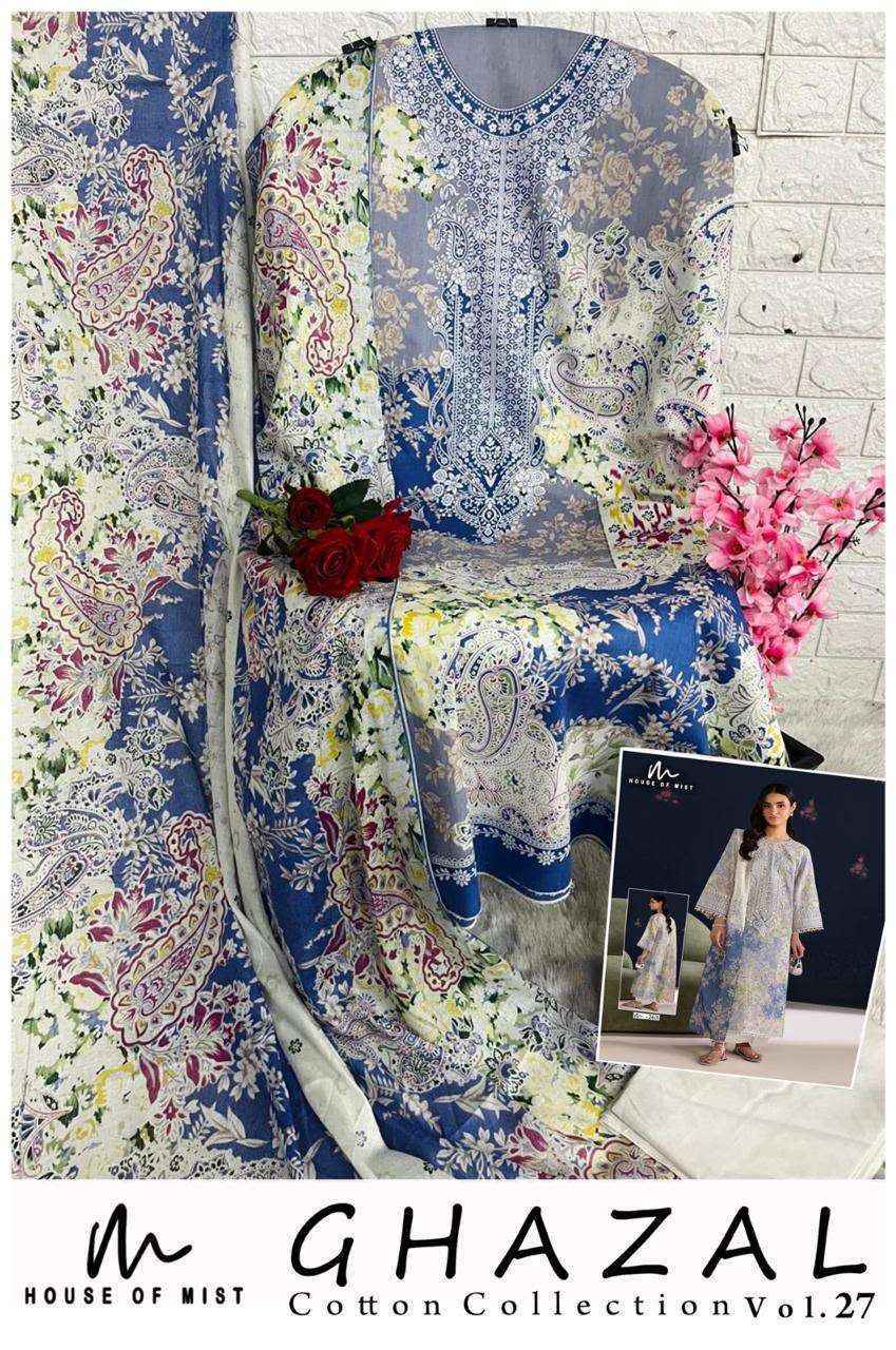 House Of Mist Ghazal Cotton Collection Vol 27 Cotton Dress Material 6 pcs Catalogue