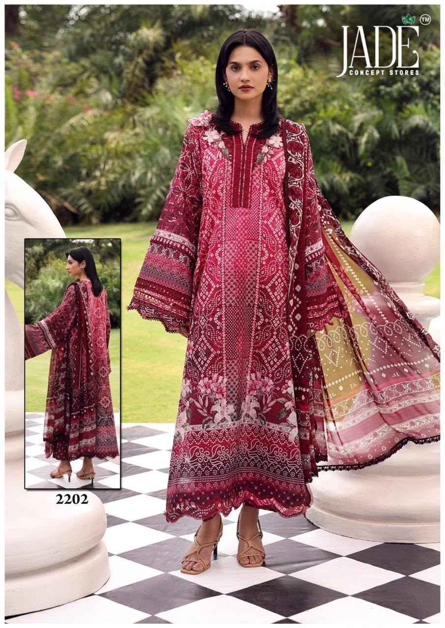 Jade Bin Saeed Heavy Luxury Vol 22 Cotton Dress Material 6 pcs Catalogue