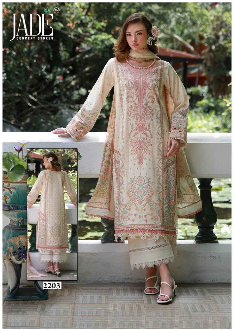 Jade Bin Saeed Heavy Luxury Vol 22 Cotton Dress Material 6 pcs Catalogue