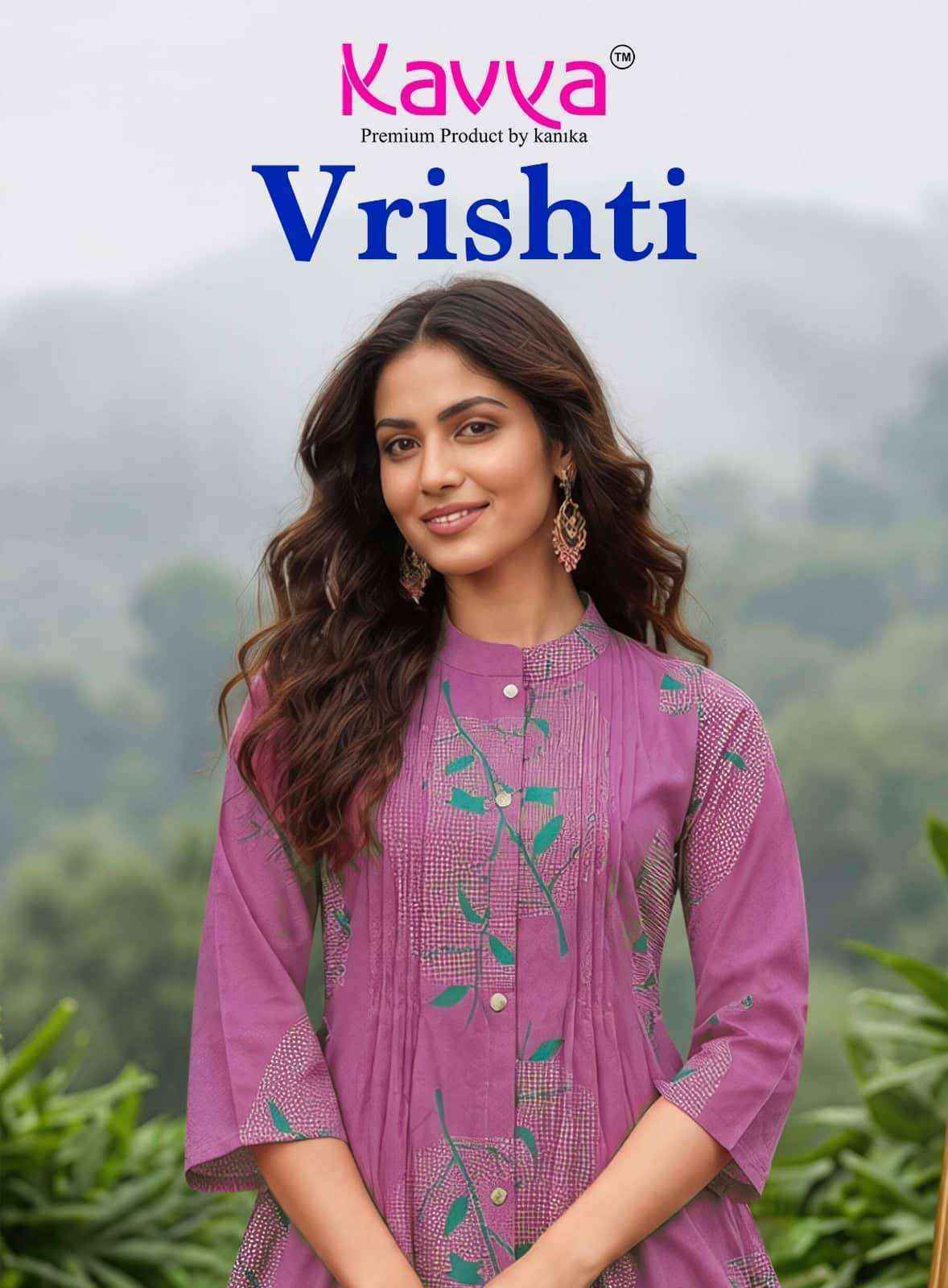 Kavya Vrishti Vol 1 Rayon Kurti With Bottom 10 pcs Catalogue