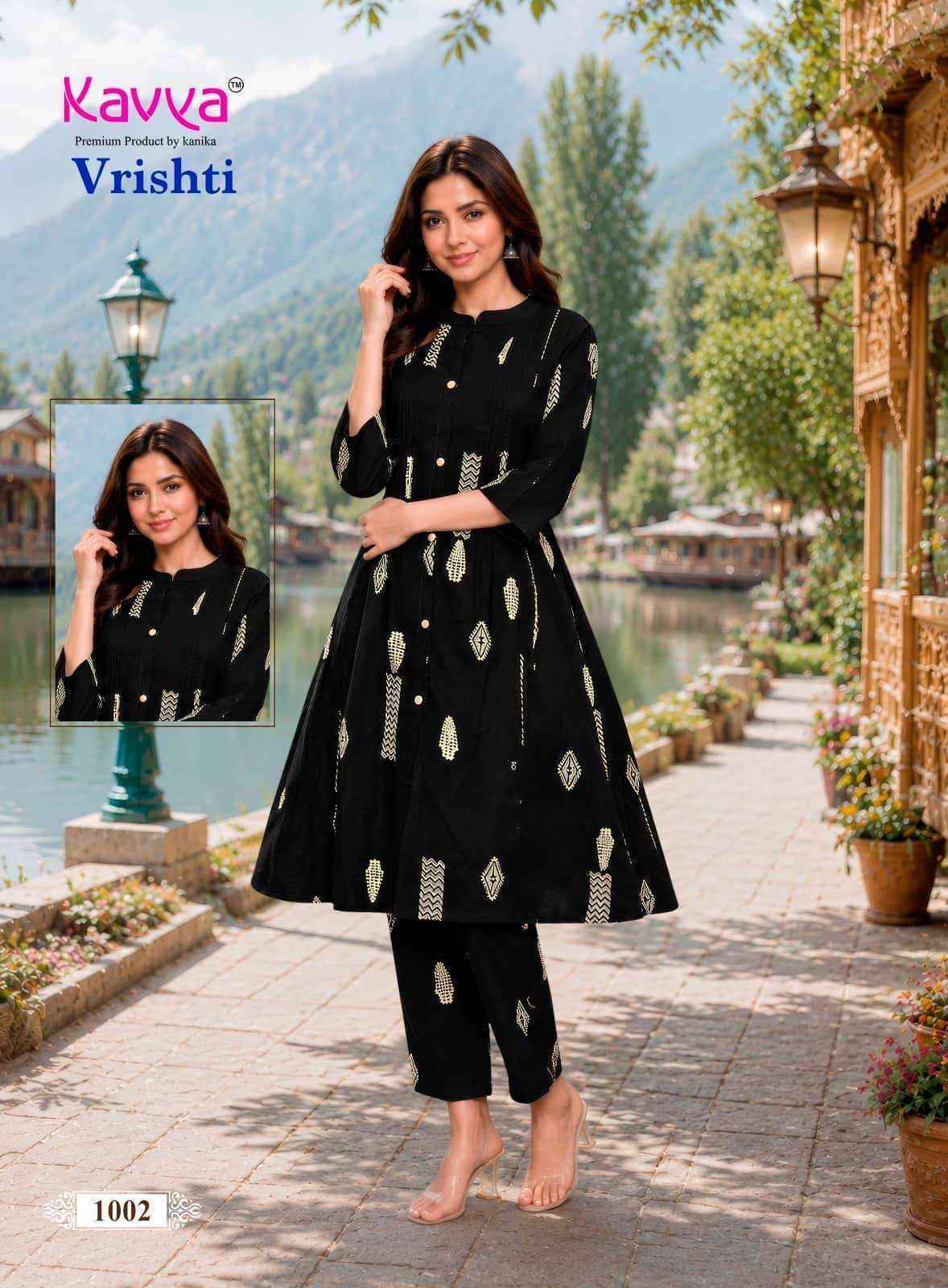 Kavya Vrishti Vol 1 Rayon Kurti With Bottom 10 pcs Catalogue