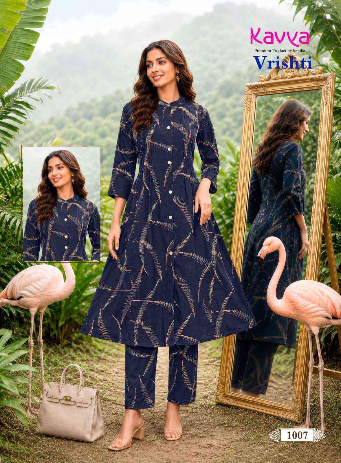 Kavya Vrishti Vol 1 Rayon Kurti With Bottom 10 pcs Catalogue