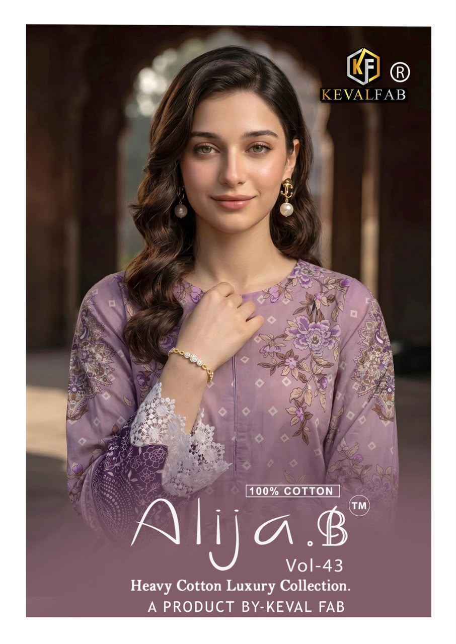 Keval Fab Alija B Vol 43 Cotton Dress Material 6 pcs Catalogue