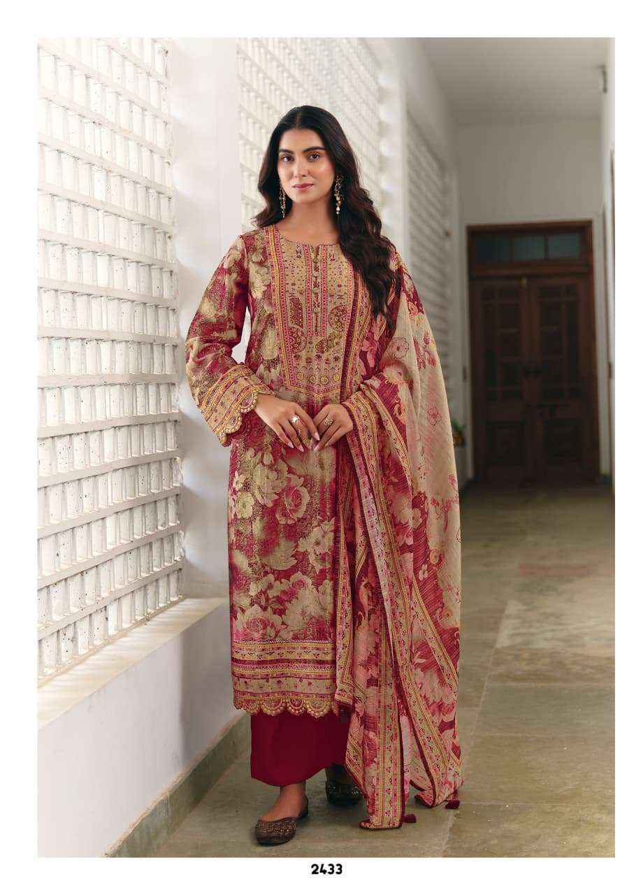 Kimora Tayarian Jacquard Silk Dress Material 4 pcs Catalogue
