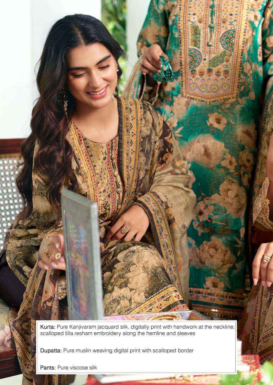 Kimora Tayarian Jacquard Silk Dress Material 4 pcs Catalogue