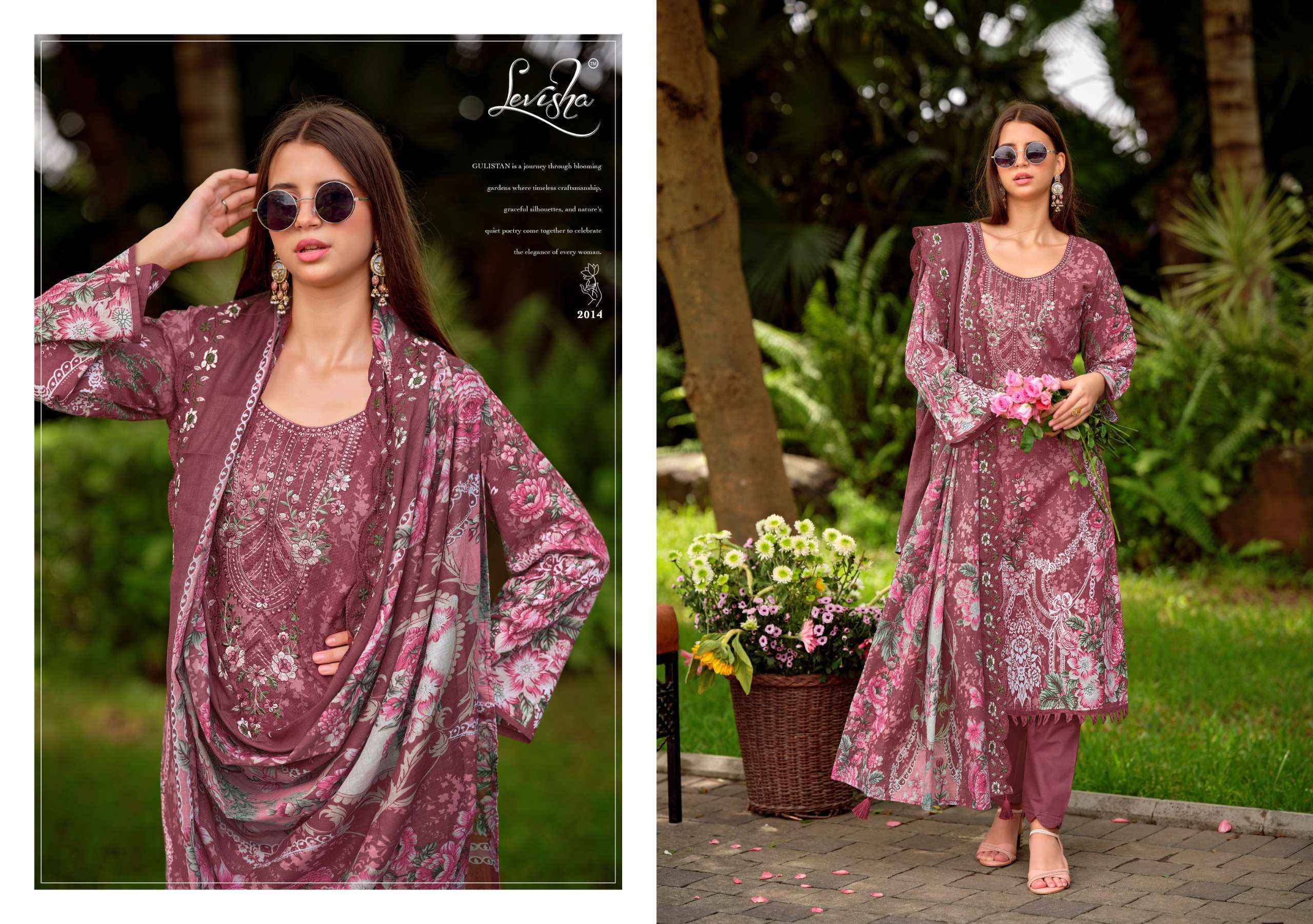Levisha Mashakali Vol 2 Lawn Cotton Dress Material 8 pcs Catalogue