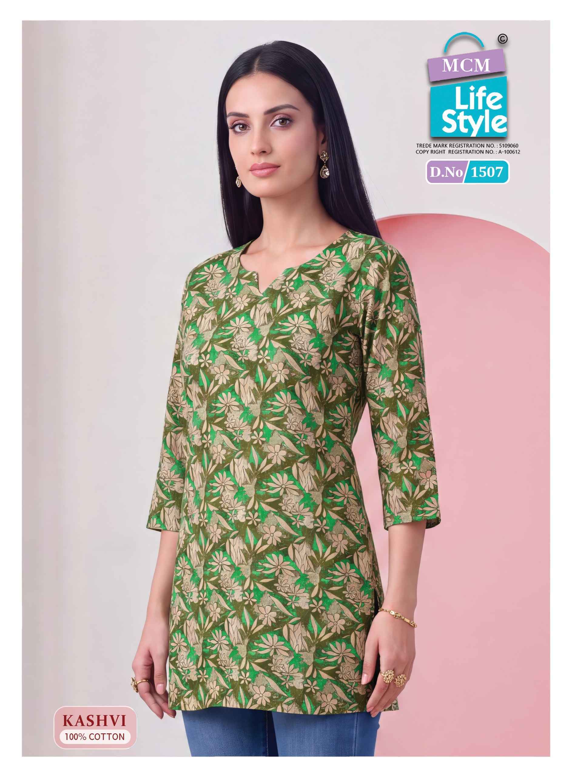 MCM Lifestyle Kashvi Vol 15 Cotton Kurti 10 pcs Catalogue