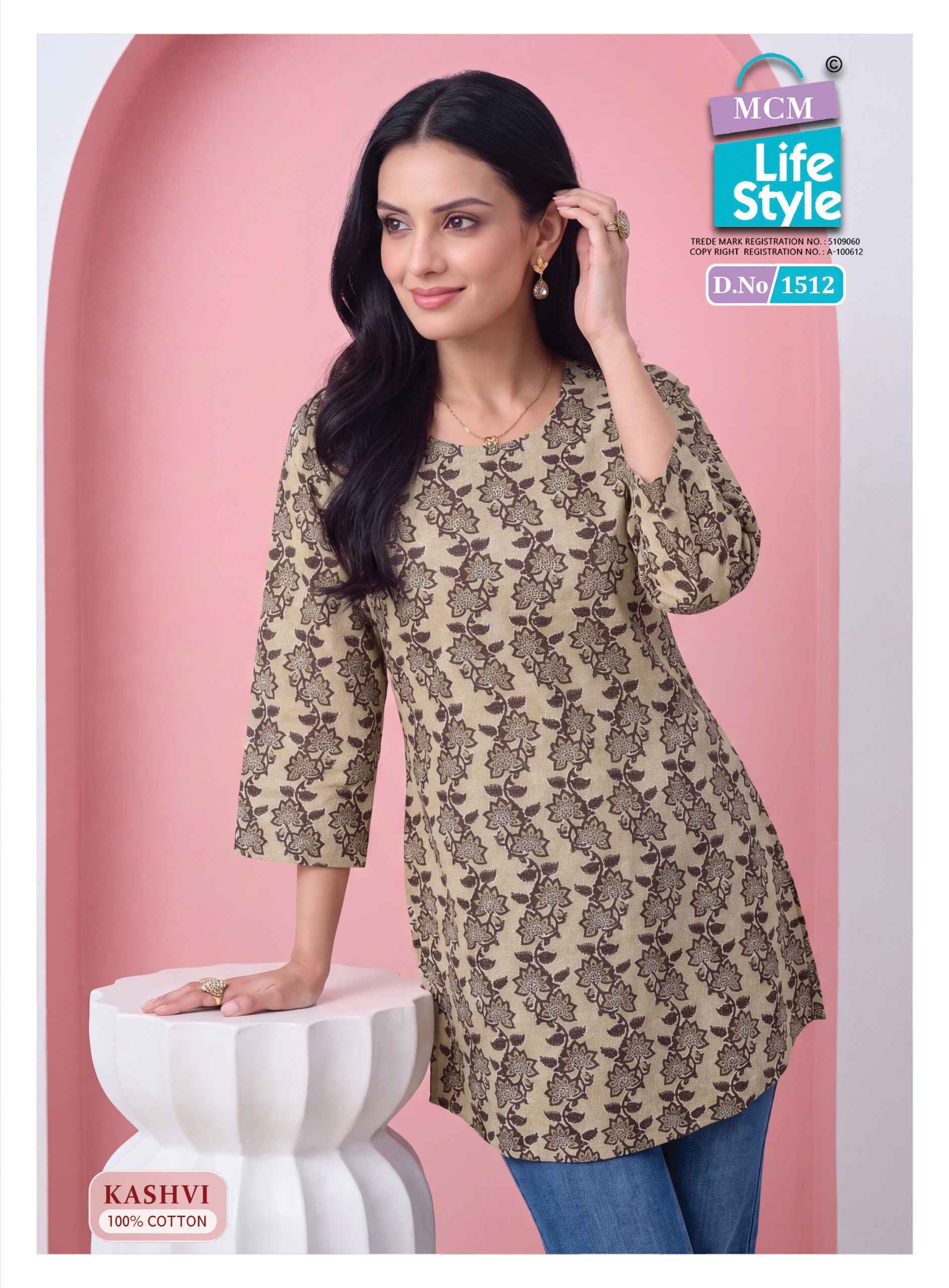 MCM Lifestyle Kashvi Vol 15 Cotton Kurti 10 pcs Catalogue