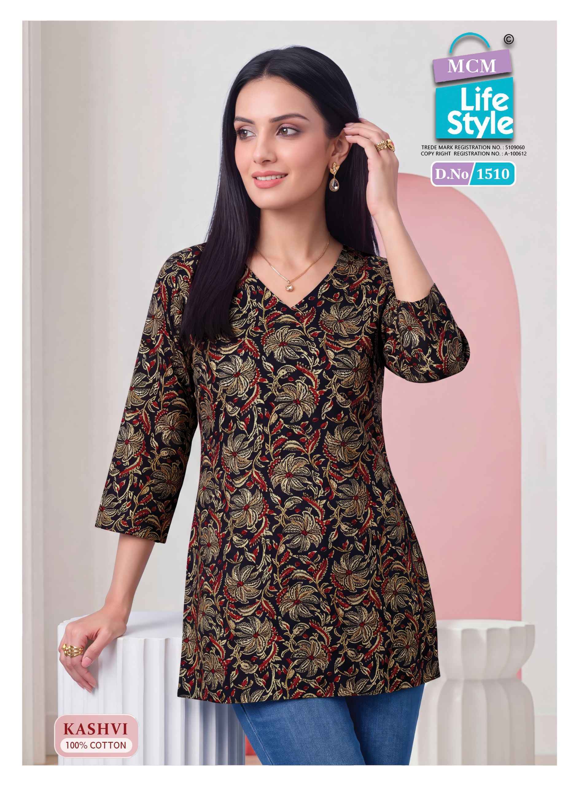 MCM Lifestyle Kashvi Vol 15 Cotton Kurti 10 pcs Catalogue