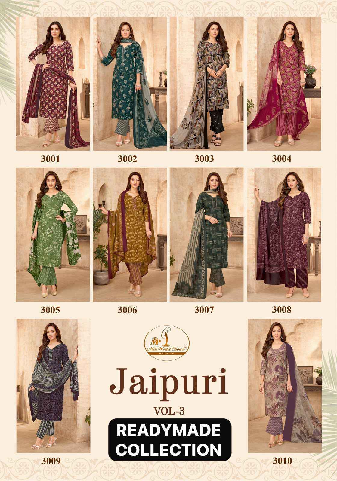 Miss World Choice Jaipuri Vol 3 Readymade Cotton Dress 10 pcs Catalogue