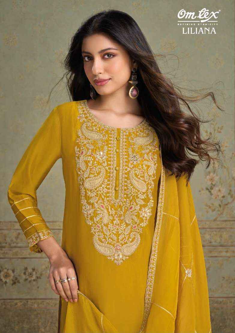 Omtex Liliana Silk Dress Material 4 Pc Catalouge