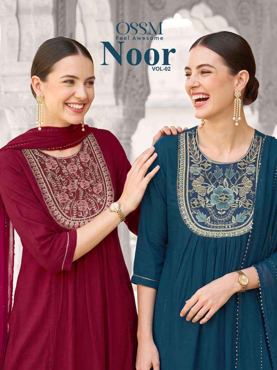 Ossm Noor Vol 2 Mal Chanderi Kurti Combo 6 pcs Catalogue