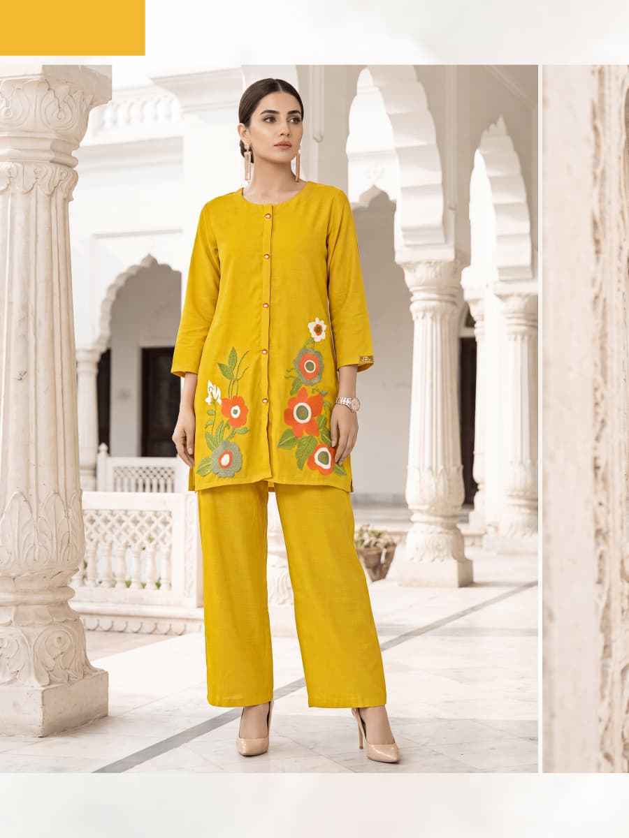 Ossm Pihu Mul Chanderi Co Ord Set 6 pcs Catalogue